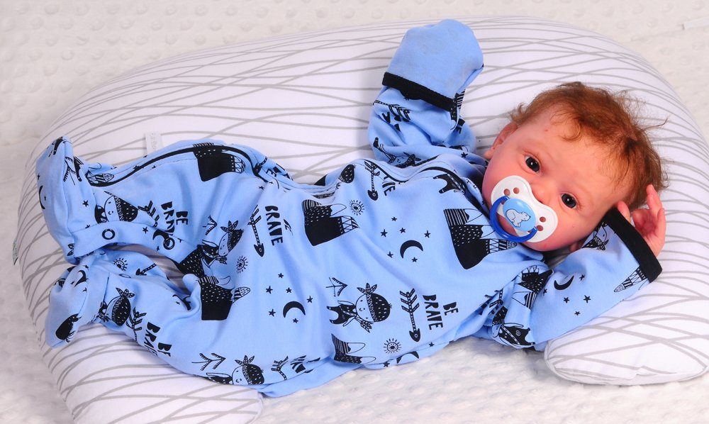 Strampler Baby Schlafanzug 50 56 62 68 74 Pyjama Overall Baumwolle Einteiler 