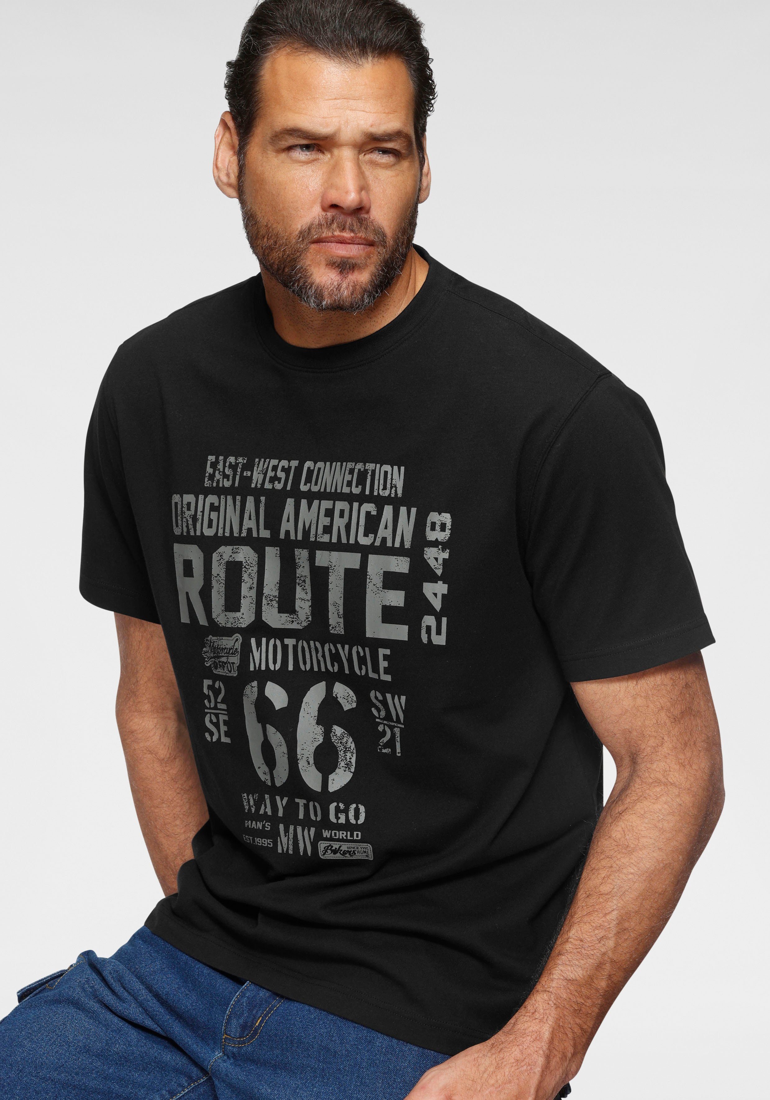 Man's World Rundhalsshirt kurzärmelig, lässige Passform, günstig online kaufen