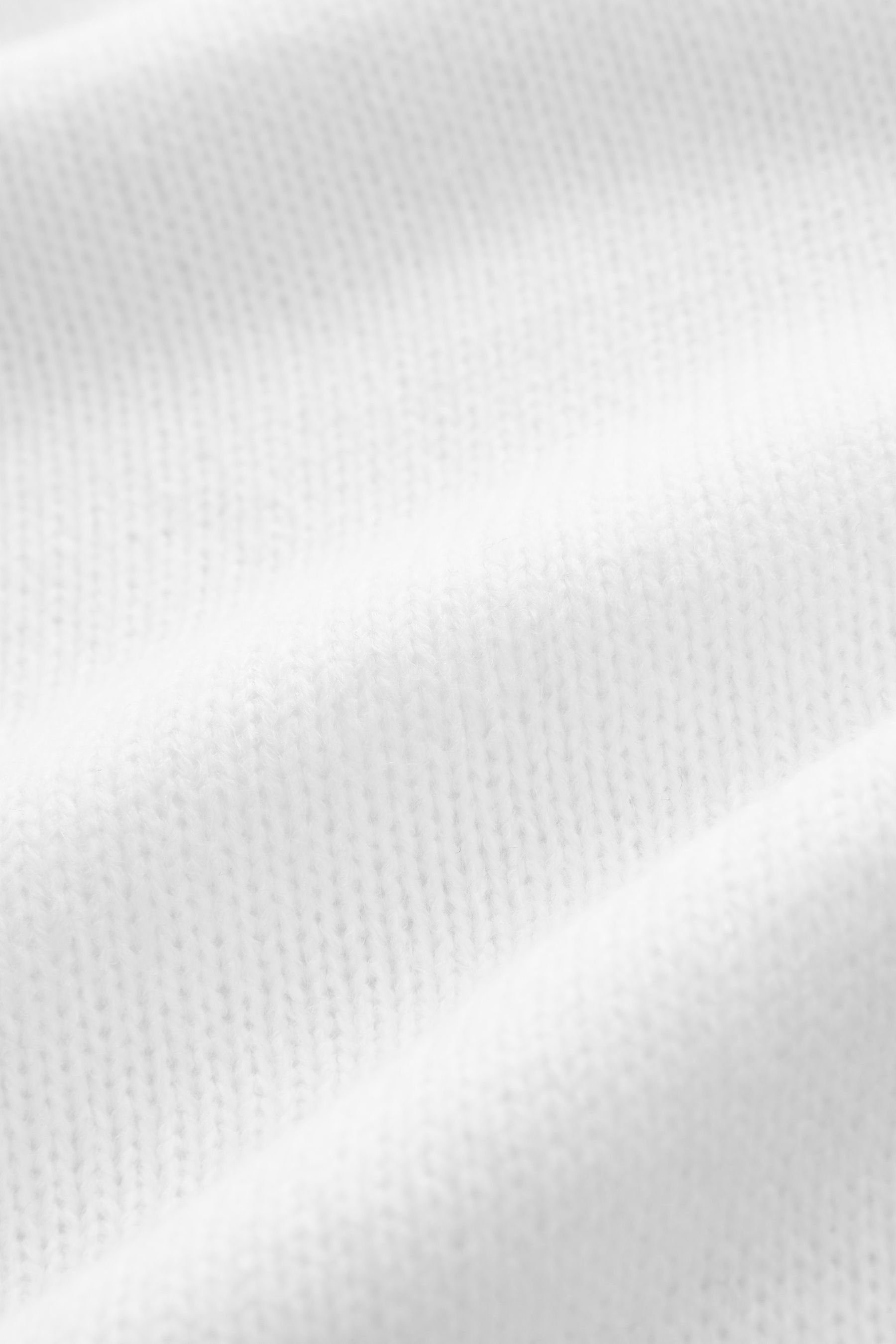 V-Ausschnitt Bequemer V-Ausschnitt-Pullover mit White Ecru Next Pullover (1-tlg)