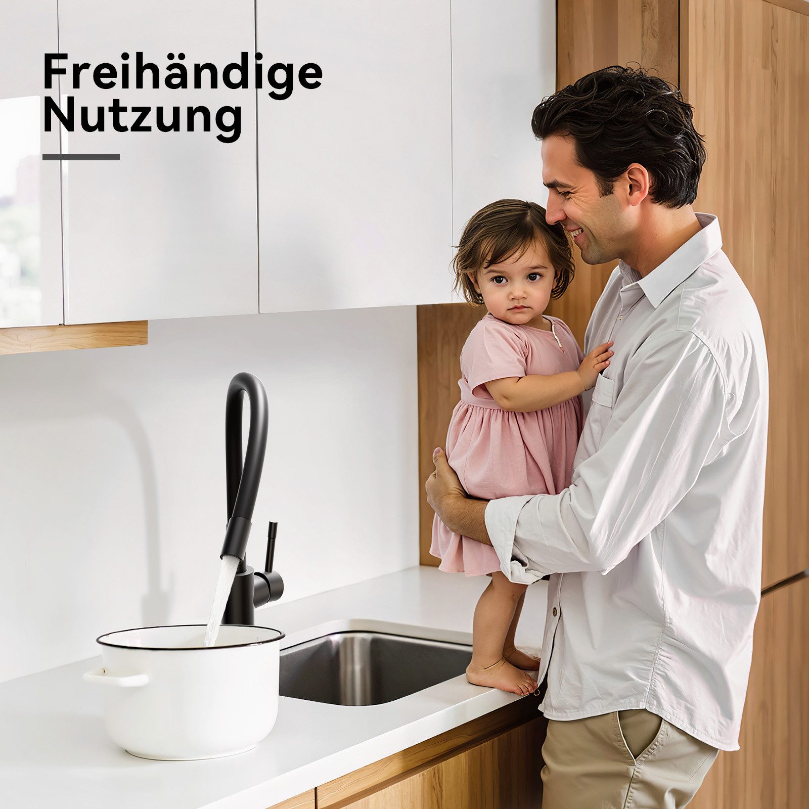 Auralum Max Spültischarmatur Flexible Küchenarmatur Niederdruck günstig online kaufen