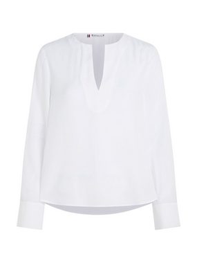 Tommy Hilfiger Langarmbluse VISCOSE CREPE V-NECK BLOUSE in Unifarbe