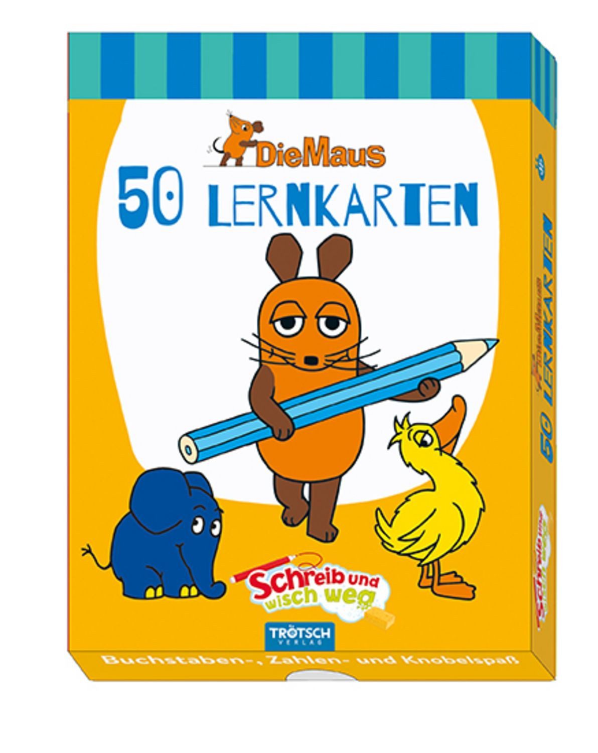 Trötsch Die Maus Lernkarten Schreib und wisch weg mit Stift / diverse