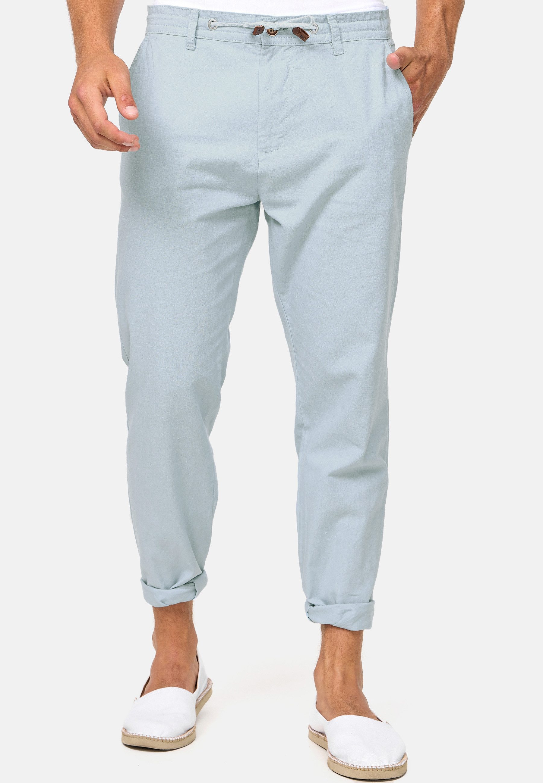 INDICODE Leinenhose Herren Veneto Sommerhose Leinen Herrenhose leichte Sommerhose mit Kordelzug von INDICODE