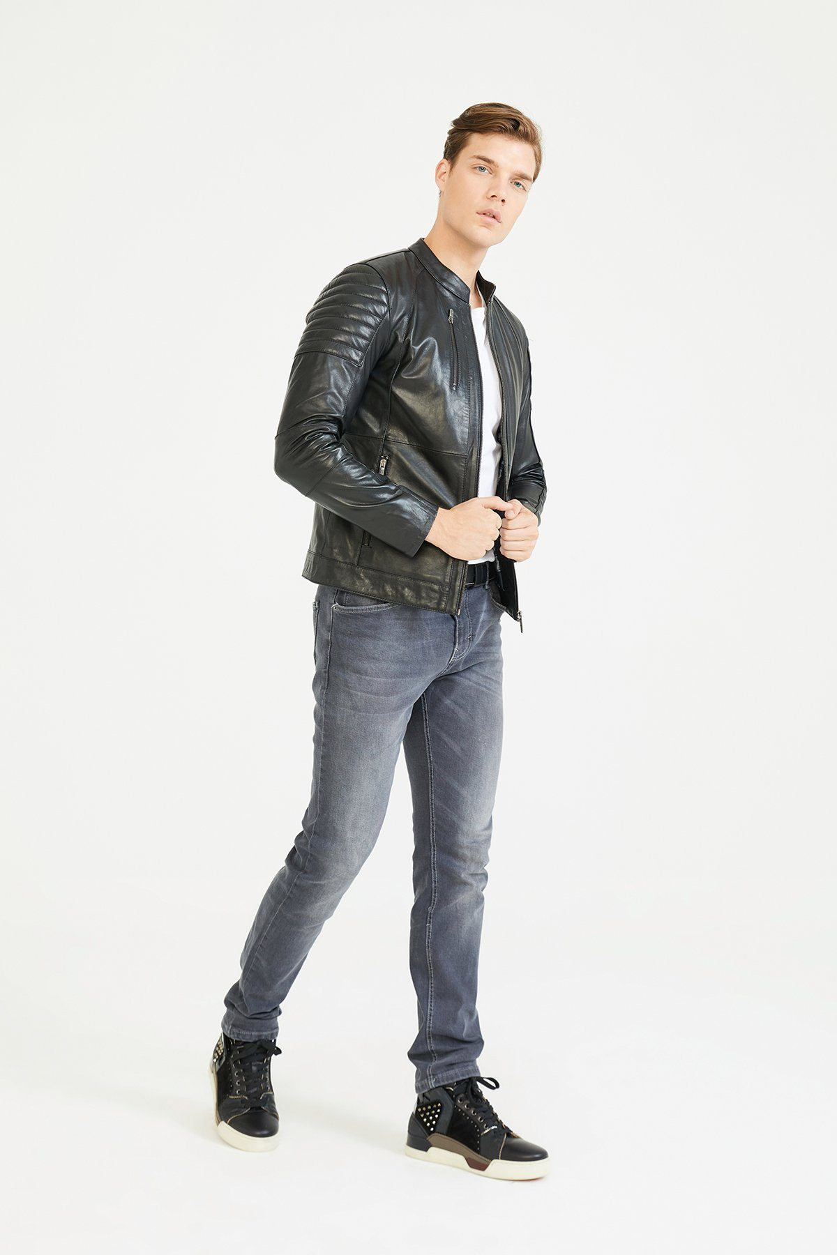 dc Dericompany Lederjacke BD00019 Freizeitjacke. Bikerjacke günstig online kaufen
