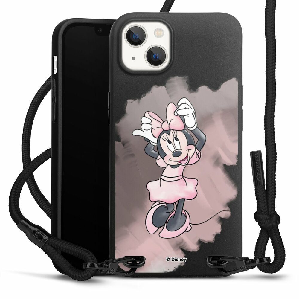 DeinDesign Handyhülle Mickey & Minnie Mouse Disney Motiv ohne Hintergrund, Apple iPhone 13 Premium Handykette Hülle mit Band Case zum Umhängen