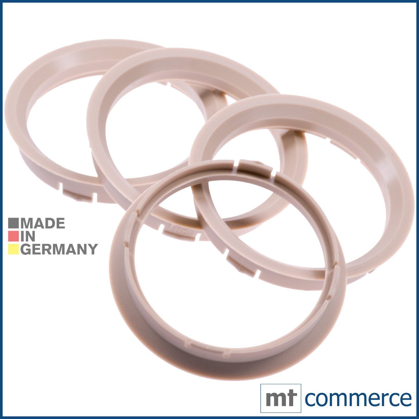 RKC Reifenstift 4X Zentrierringe beige Felgen Ringe Made in Germany, Maße: 74,1 x 72,6 mm