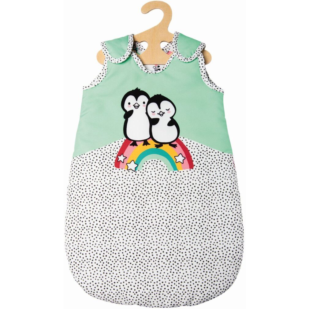 Heless Puppenhausmöbel Puppen Schlafsack Pinguin Pünktchen, Gr. 35 45 cm