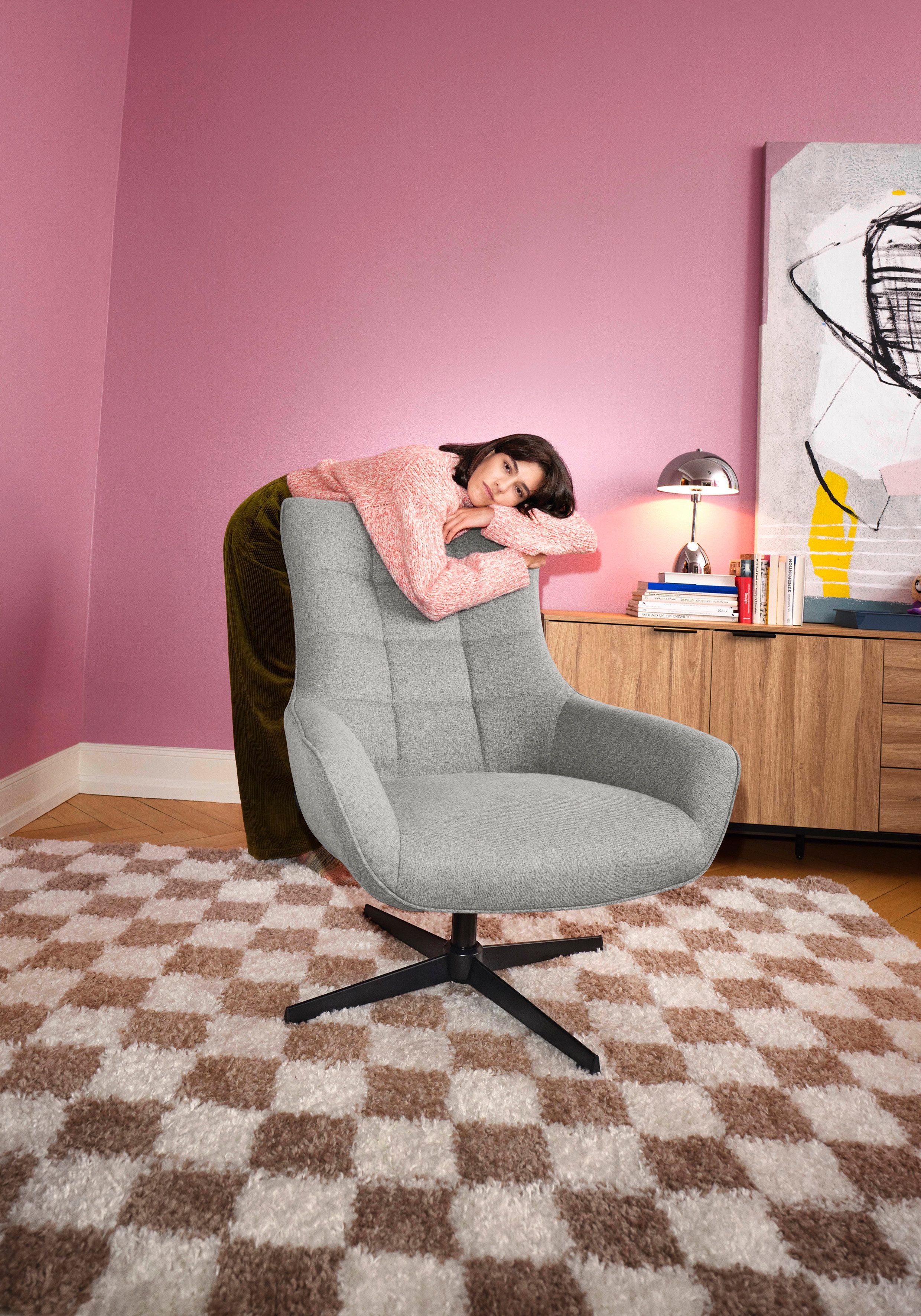 OTTO home Ohrensessel LEMOORE - OTTO. Verlässliche Qualität., Relaxsessel, TV-Sessel, 360° Grad drehbar