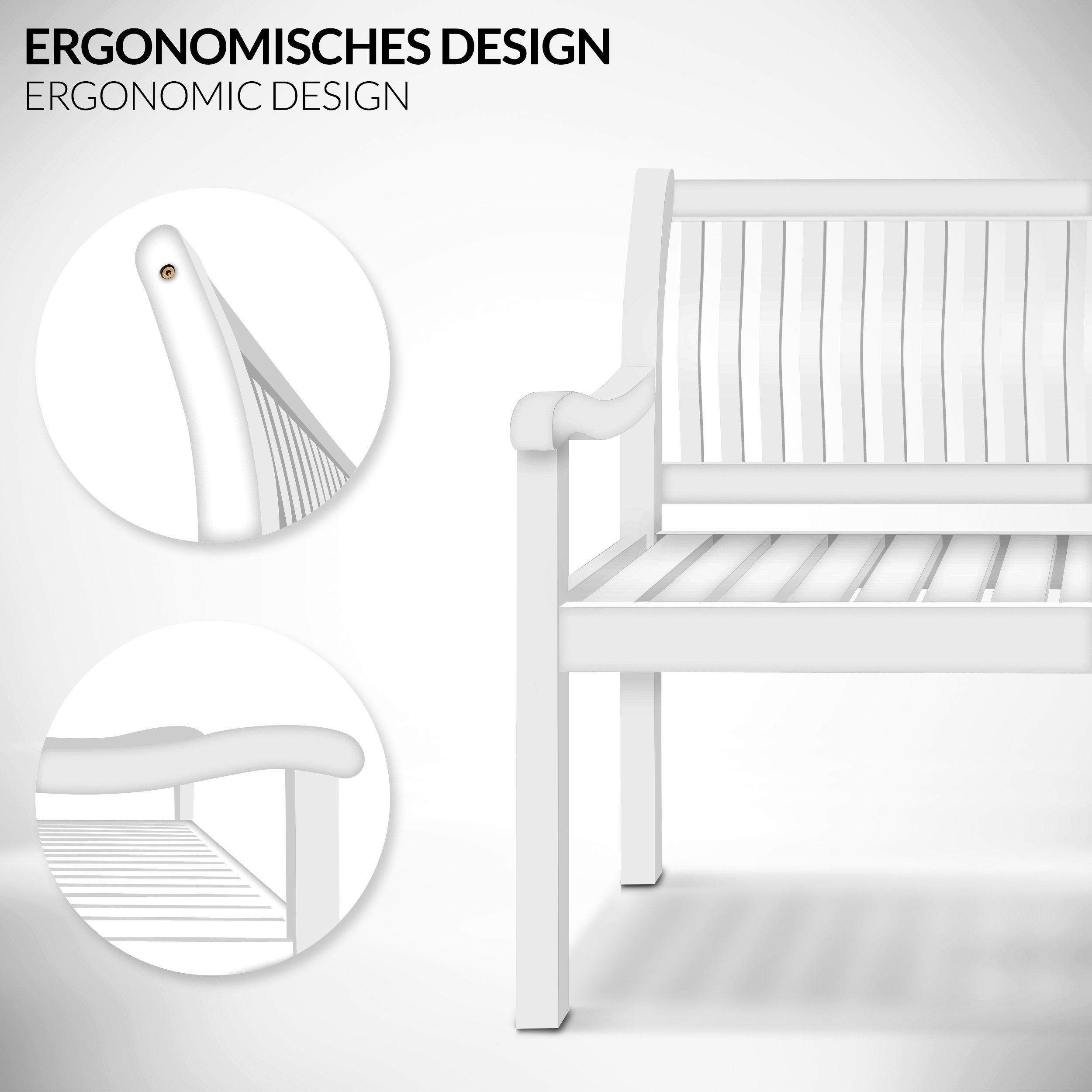 tillvex Gartenbank Holz Parkbank Massiv Sitzbank wetterfest, Holzbank Massi günstig online kaufen