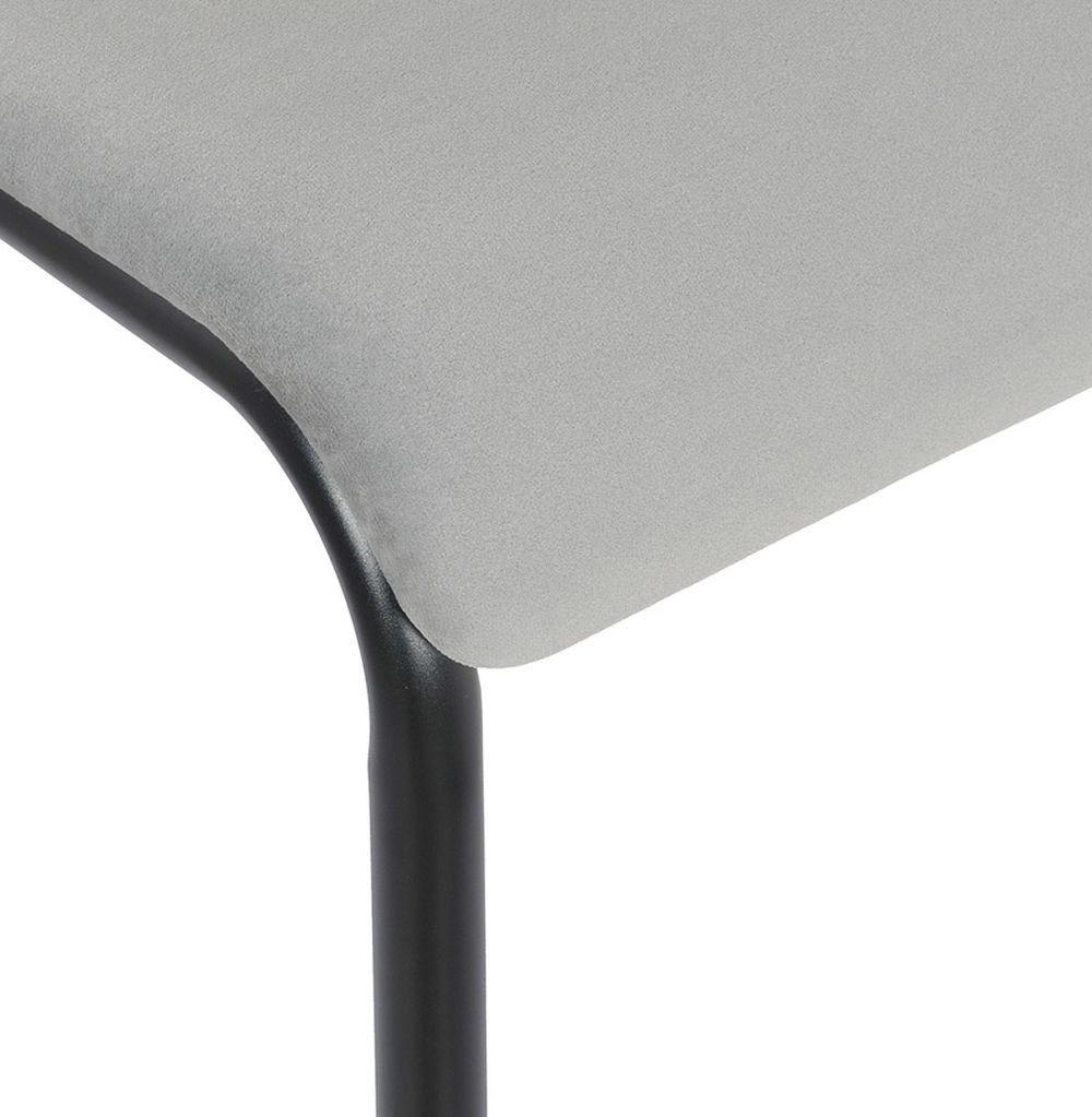 Stuhl 49,5 x x DESIGN Esszimmerstuhl DIANA KADIMA 59 (grey) Grau 83 Textile