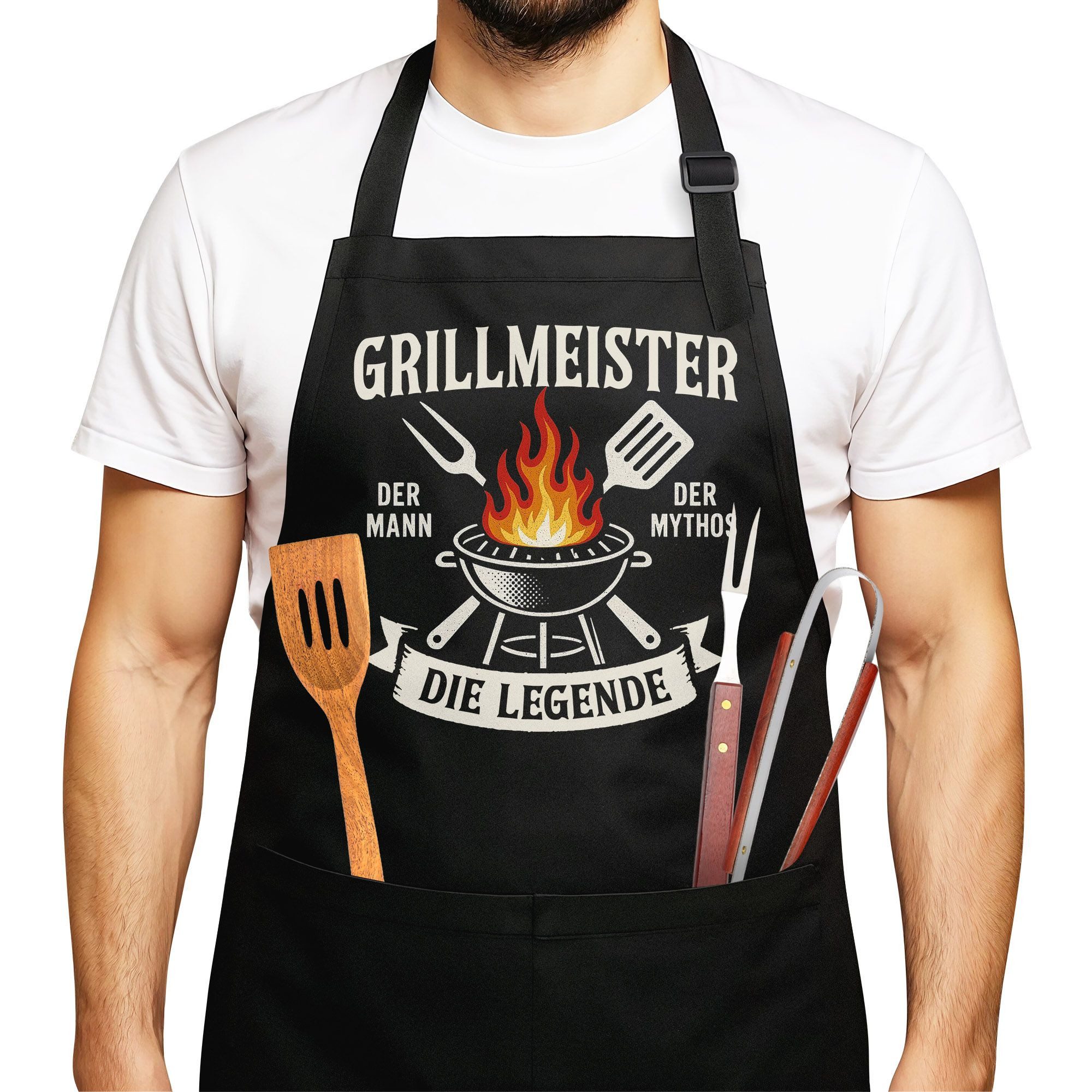 MoonWorks Grillschürze Grillschürze für Männer – Grillmeister Spruch „Der M günstig online kaufen