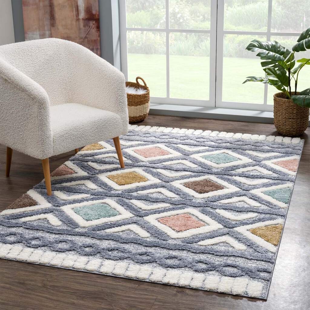 Hochflor-Teppich Hoch City, Struktur, Tief Boho-Teppich, Focus Carpet besonders weich, Höhe: Wohnzimmer 20 mehrfarbig rechteckig, 3382, mm,