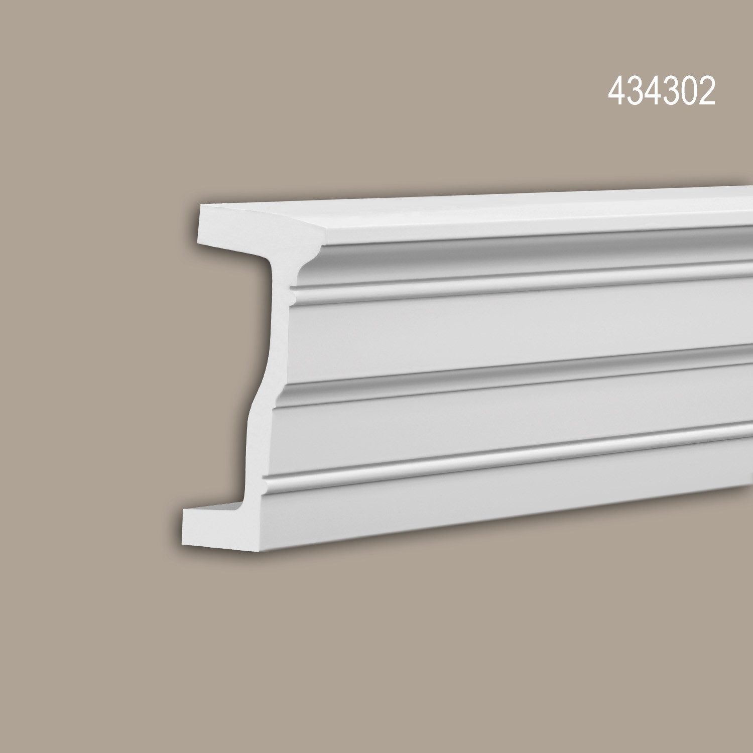 Profhome Zierleiste 434302 Architrav Fassadenprofil Stuckleiste Außenstuck 2 m, kleben, Polyurethan Hartschaum, 1-St., 1 x Stuckleiste, Architrav Stuckleiste Fassadenleiste Außenstuck Profilleiste 2 Meter