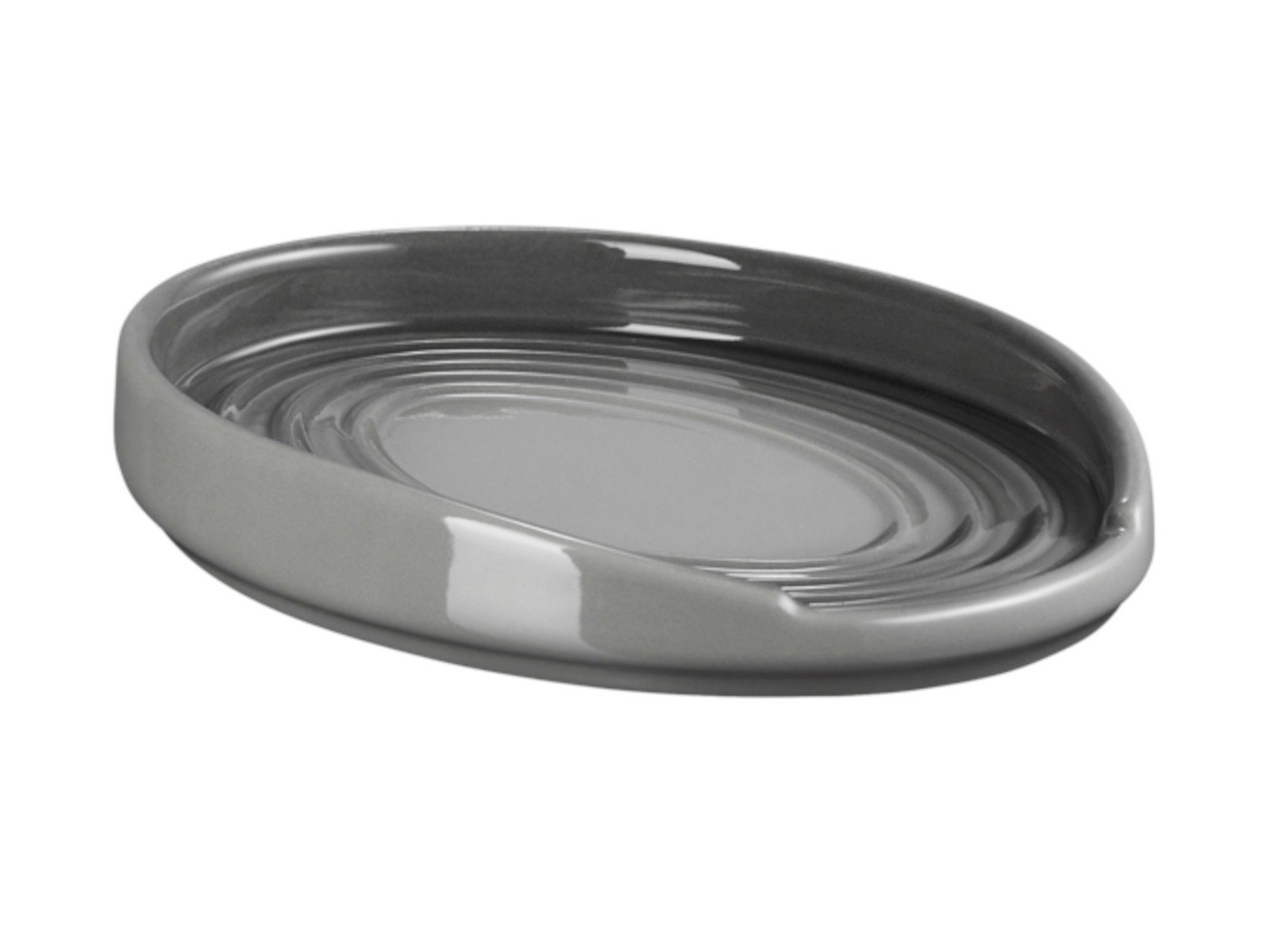 LE CREUSET Schüssel Löffelablage oval flint 16cm, Steingut, (Schüsseln & Чаши)