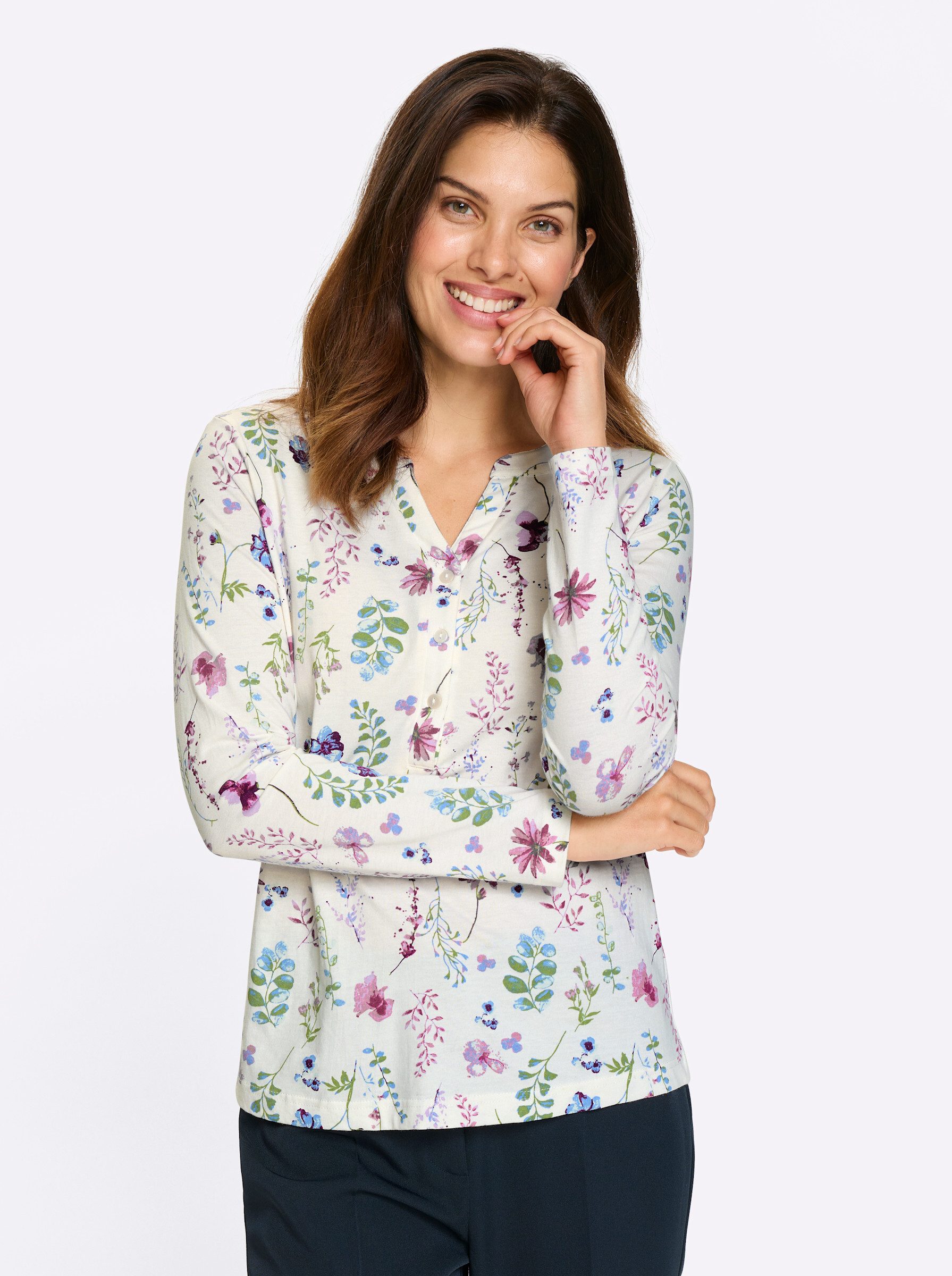 Sieh an! T-Shirt Langarmshirt . günstig online kaufen