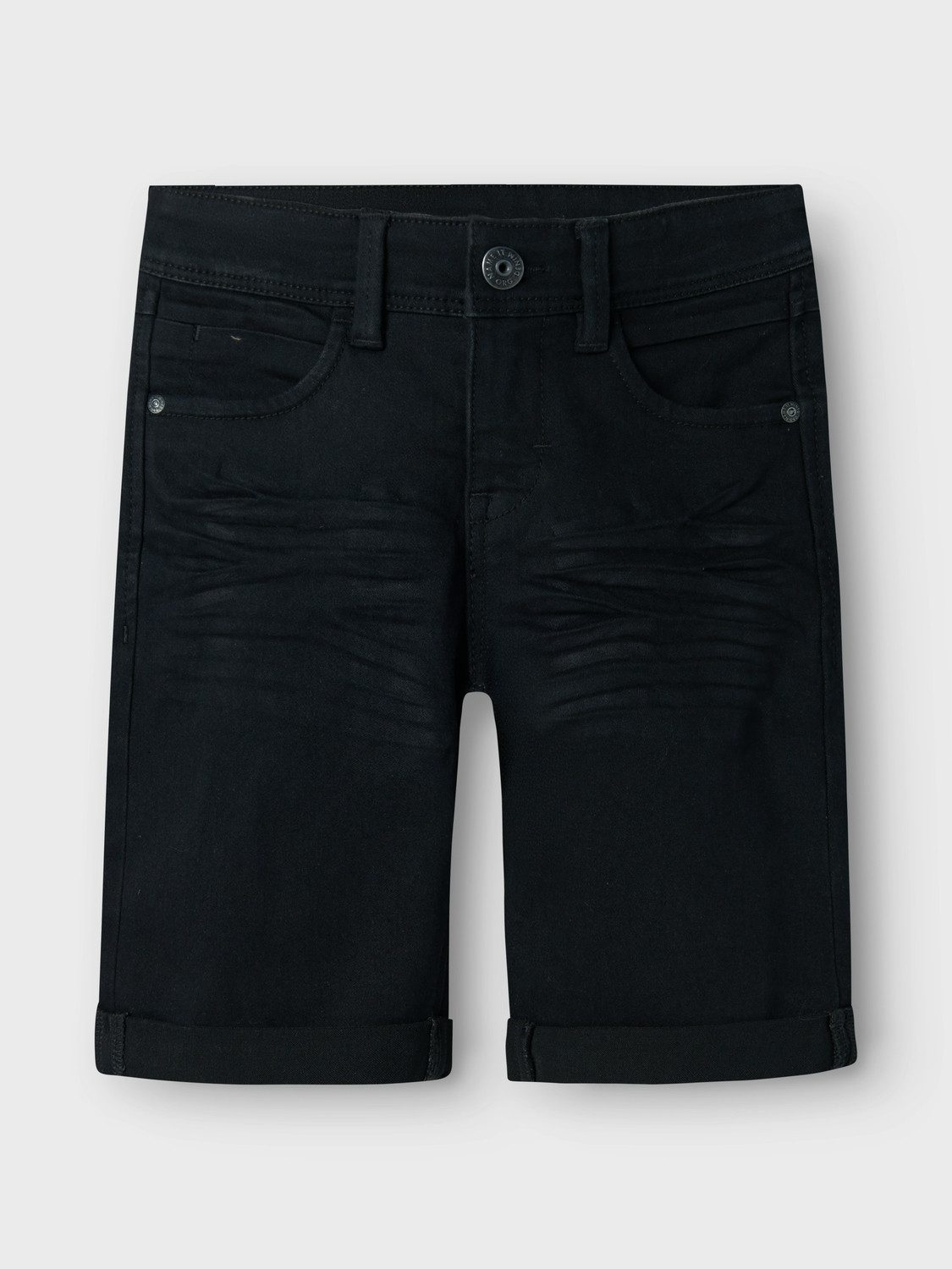 Name It Jeansshorts NKMSILAS SLIM DNM L SHORT Baumwollmischung, Stretch, Umschlagsaum