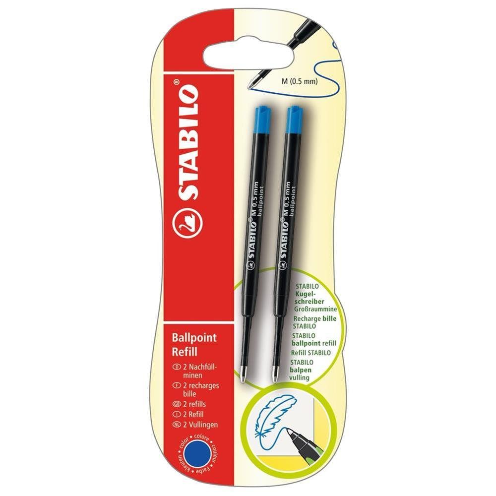 - blau Ballpoint STABILO für z.B. Pack 2er pointball Refill, SMARTball - Kugelschreibermine STABILO - und