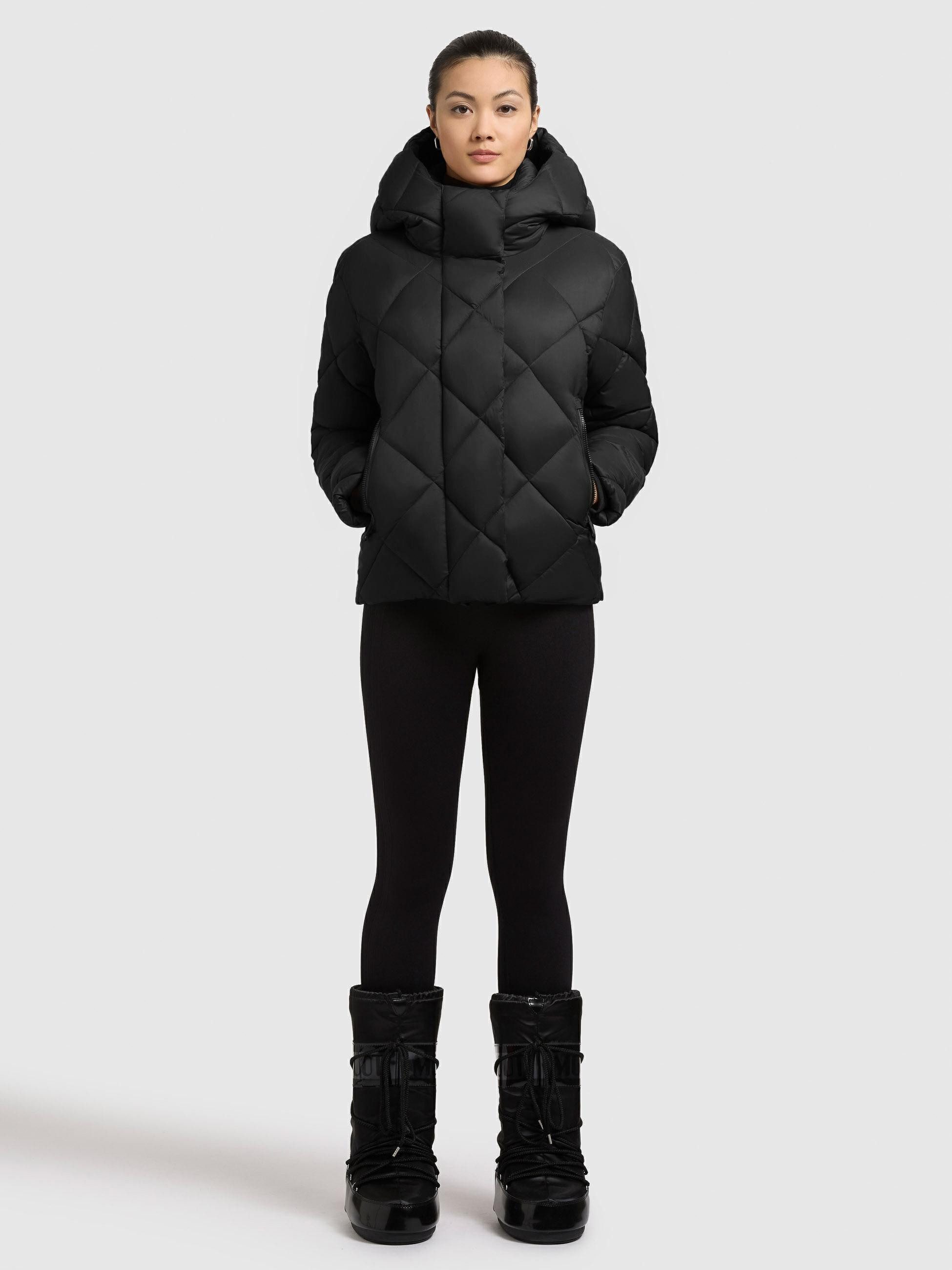 khujo Steppjacke Lilian Damen Winterjacke mit Karo-Steppung