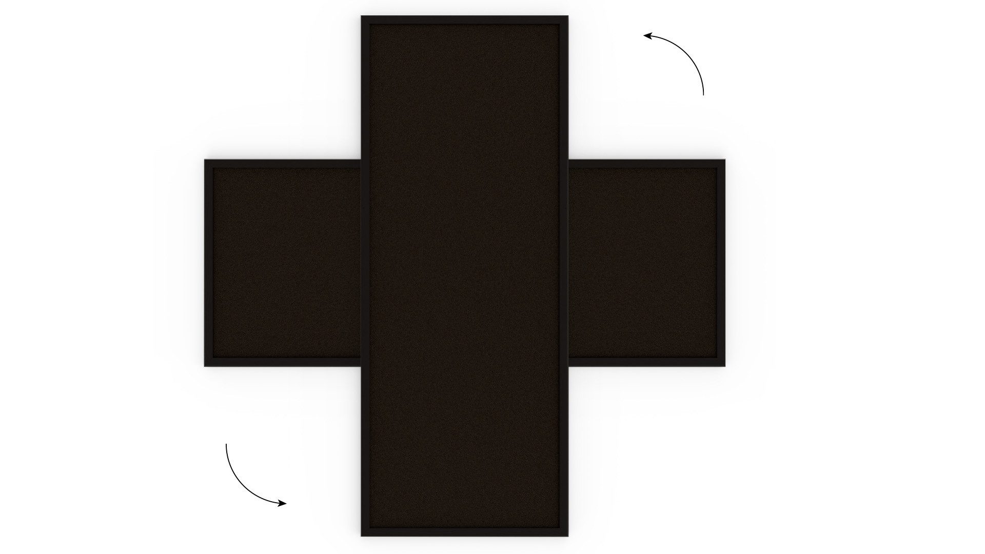 ALLboards Tafel ALLboards Pinnwand, Korktafel in Color, 40×40 cm, Holzrahmen