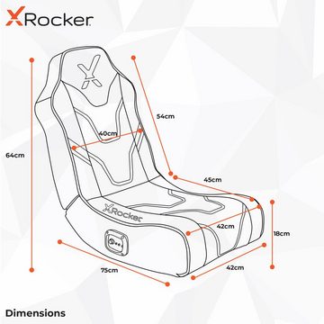 X Rocker Kindersessel Shadow 2.0 Floor Rocker Gaming Sessel mit 2.0 Audiosystem, für Kinder, für Jugendliche, für Teenager