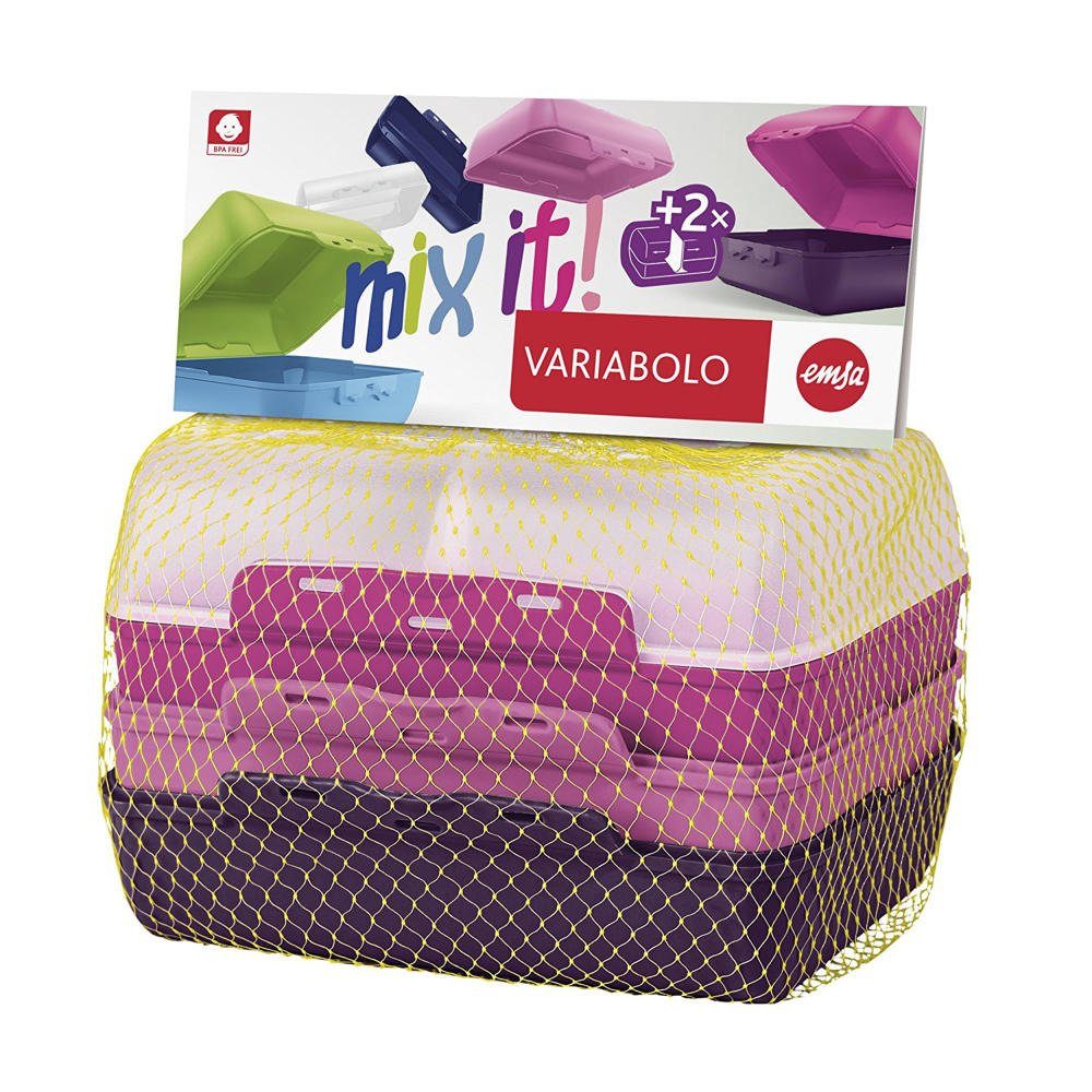 Emsa Lunchbox Variabolo Girls 4-tlg., Kunststoff, (1-tlg)