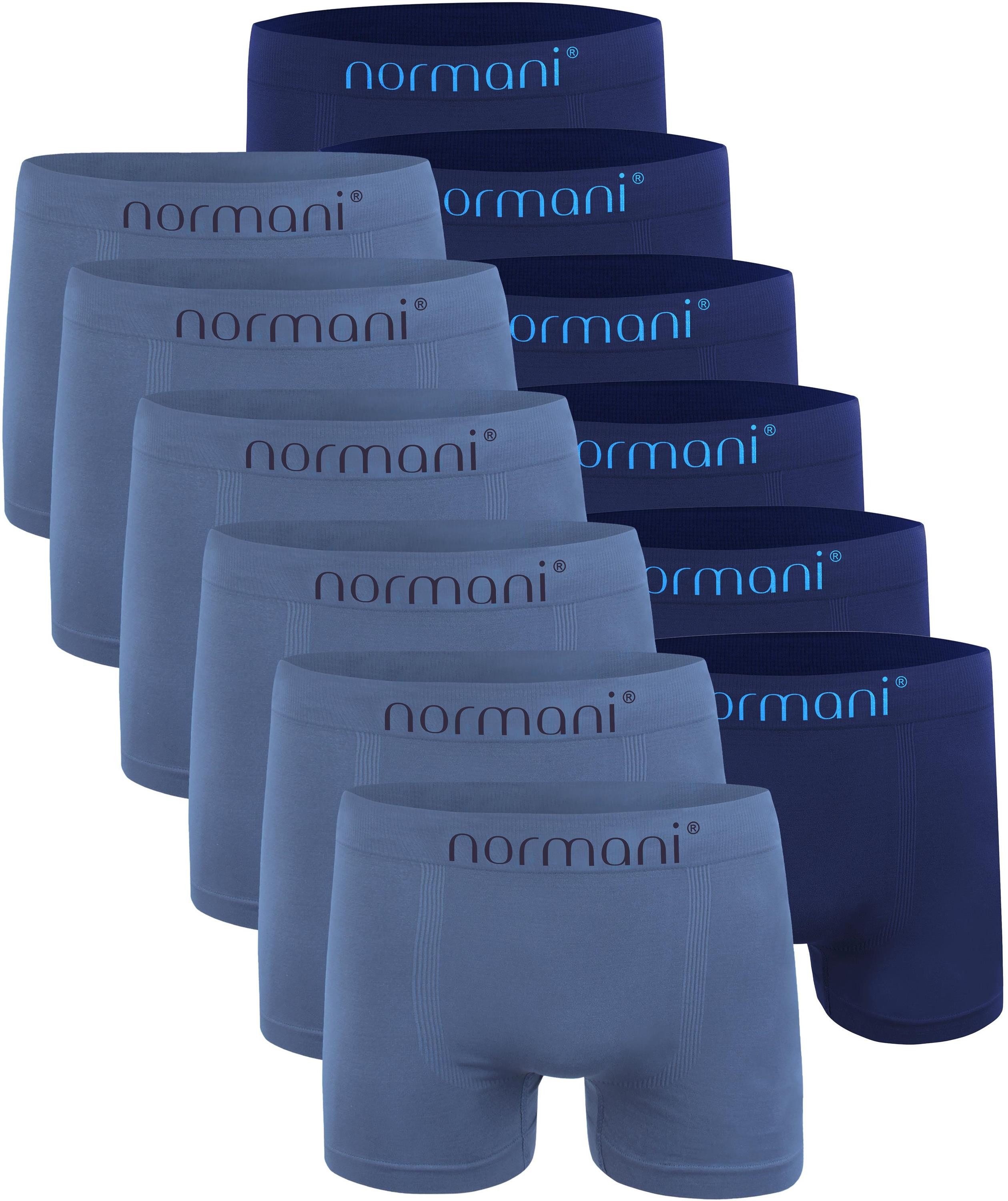 normani Retro Boxer 12 Stück Mikrofaser-Boxershorts für Herren Männer Retropants Unterhosen aus schnell trocknendem Material
