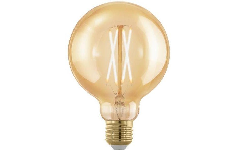 EGLO LED-Leuchtmittel Eglo LED Globe G95 E27 4W amber, Dimmbar