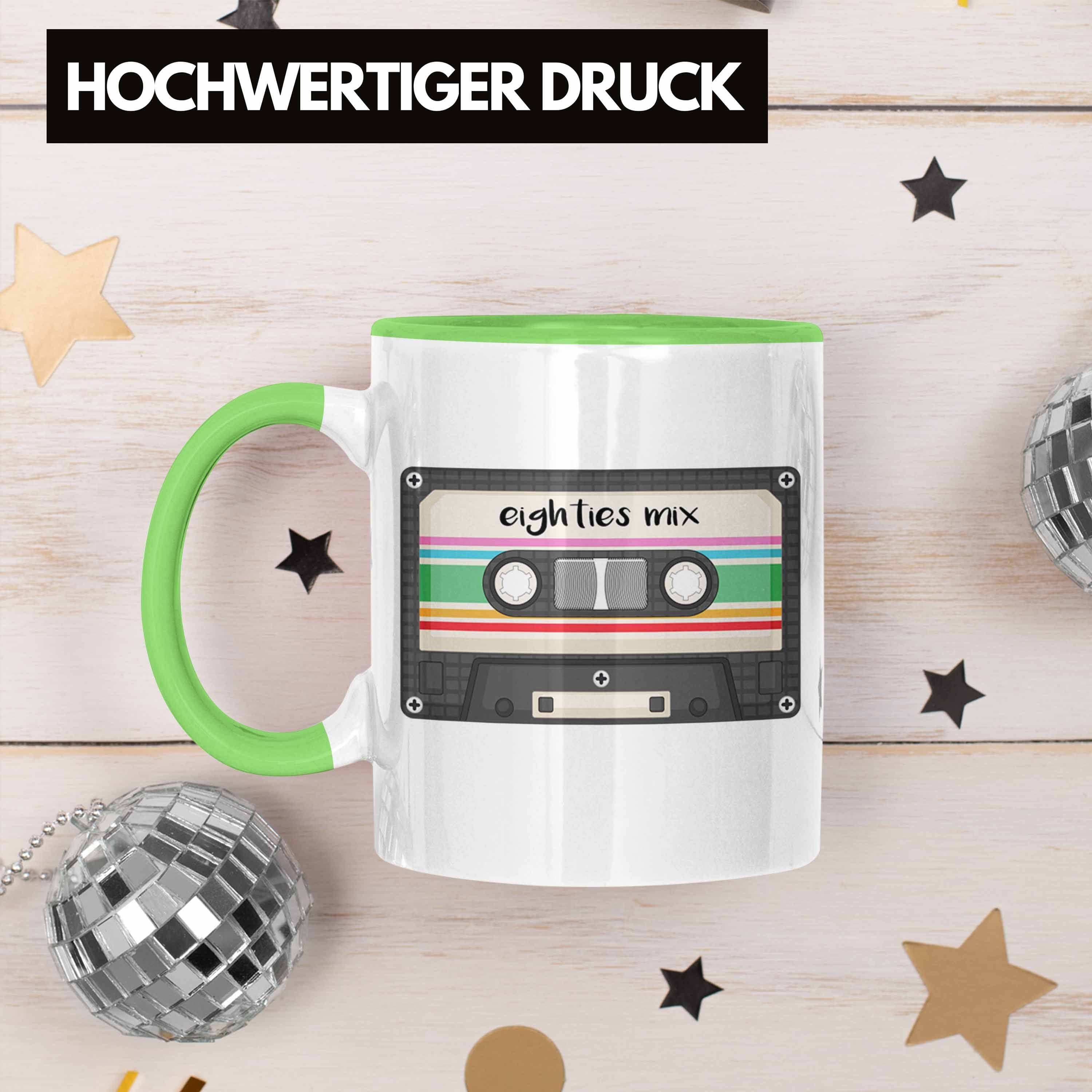 Mix Lustige Kassette" für Grün Tasse Tasse "80er Geschenk Trendation Jahre Eighties Nostalgi