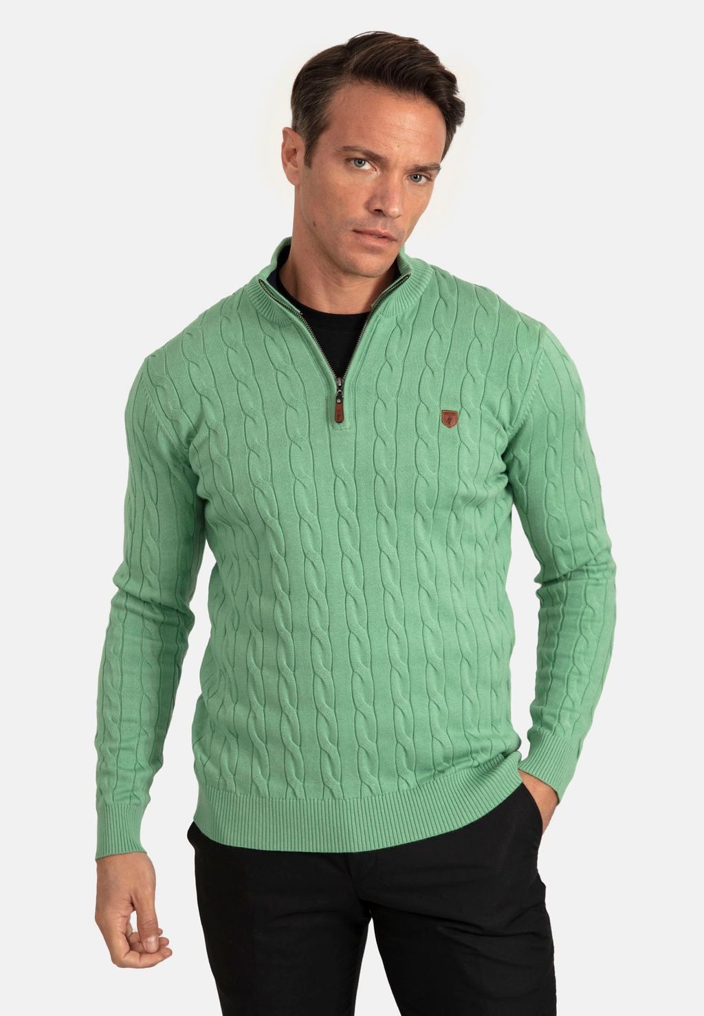 Jacey Quinn Sweatshirt Braided Half Zip günstig online kaufen
