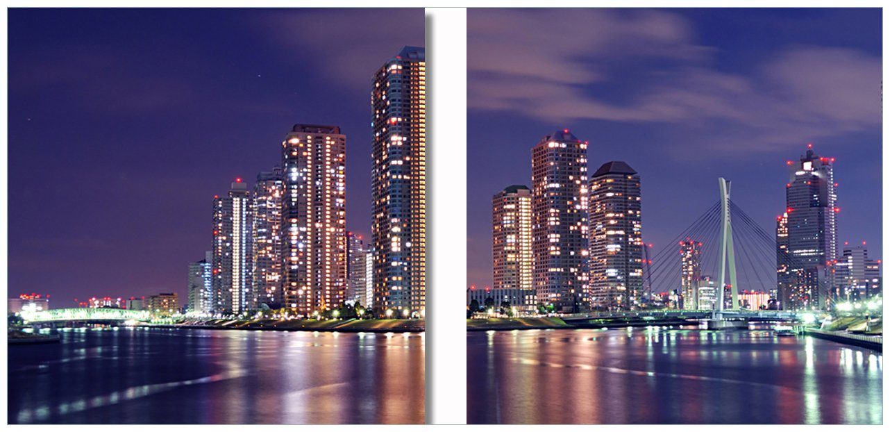 Wallario Acrylglasbild, Tokyo- Skyline bei Nacht, in verschiedenen Ausführungen