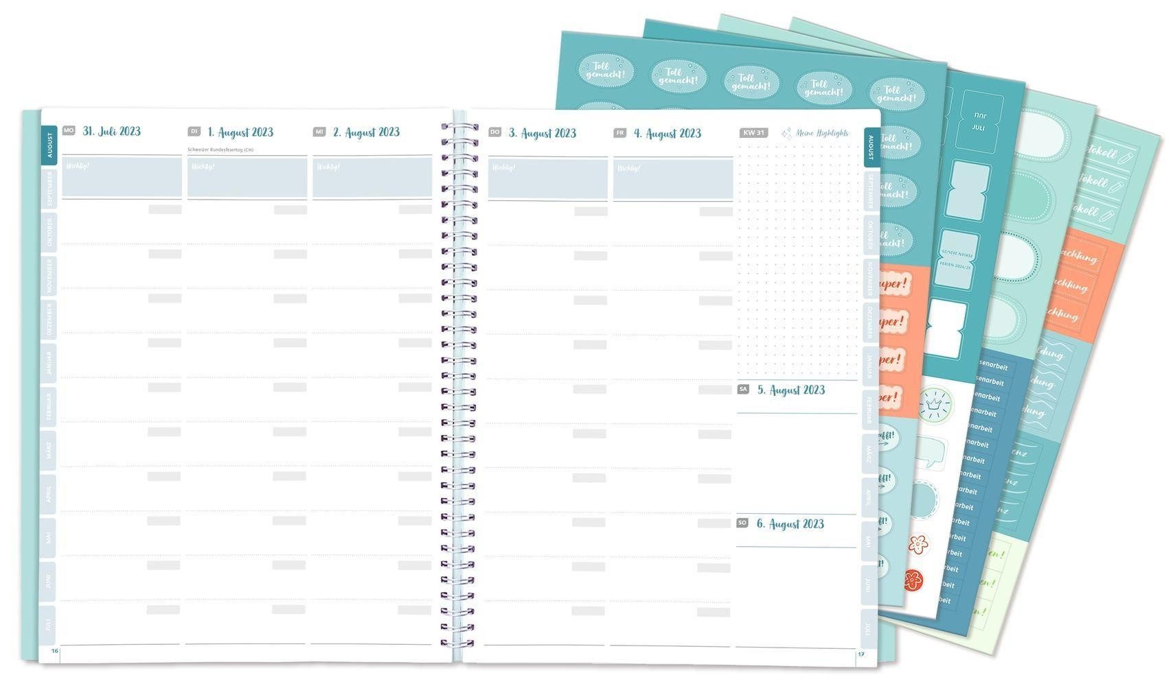 Verlag an der Ruhr Lehrerkalender Mein Lehrerplaner - A4+ - Ringbindung - Lehrerkalender für das Schu...