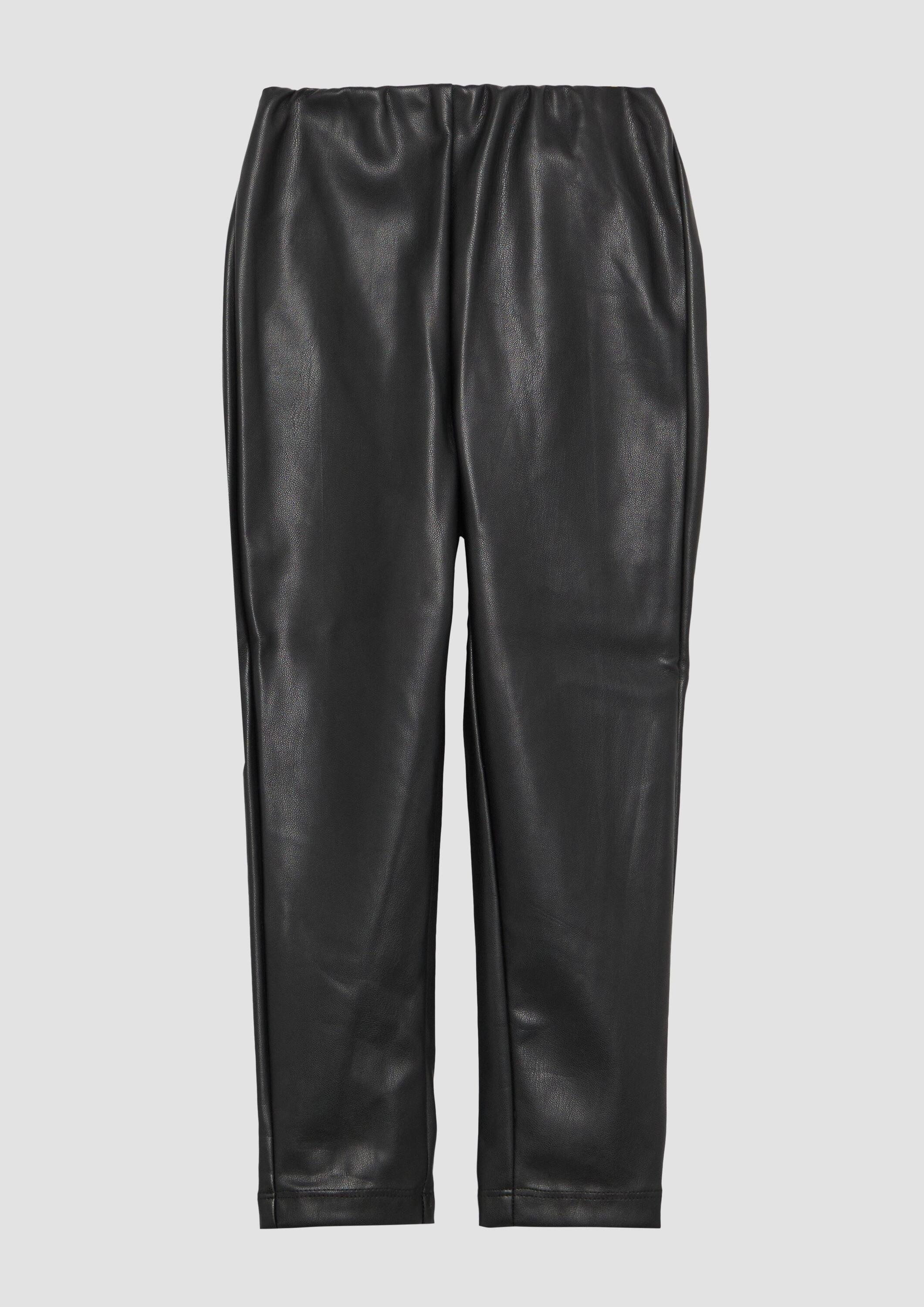 s.Oliver Chinos Hose Softe Leggings aus Lederimitat