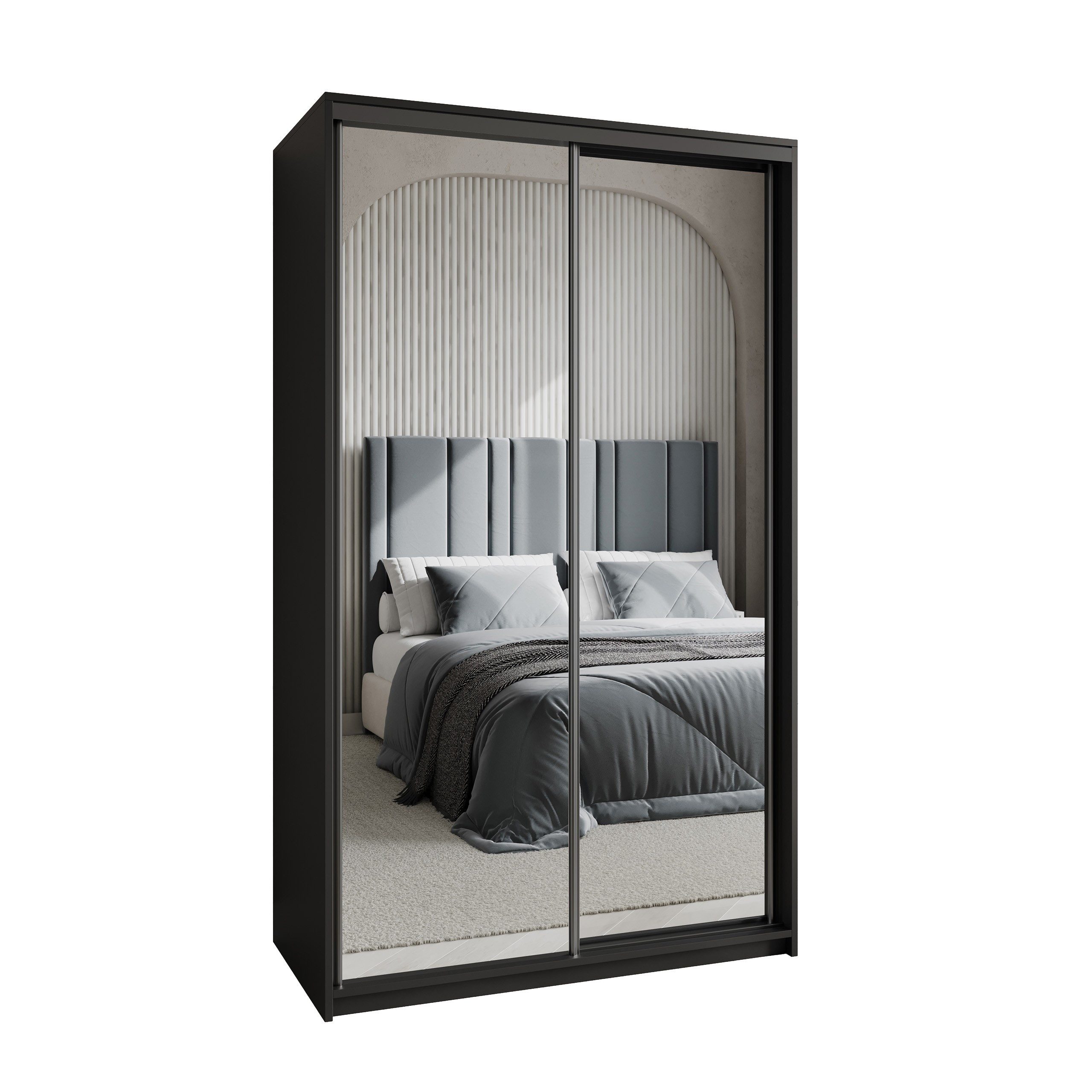 Masseno Schwebetürenschrank RIEN Kleiderschrank mit Spiegel und Schubladen günstig online kaufen