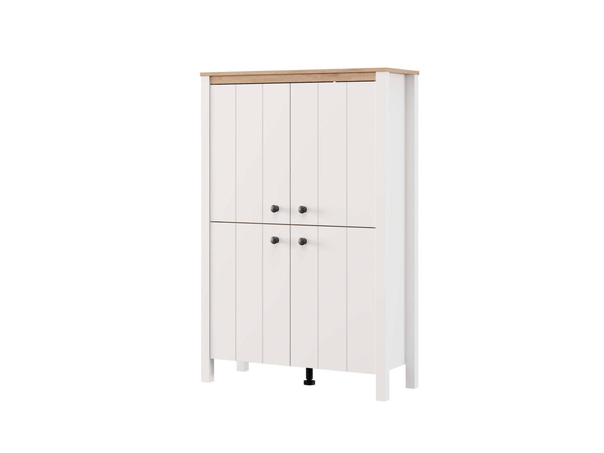 Home affaire Highboard BEDFORD, Kommode, Anrichte, Schrank, Highboard im Landhausstil, MDF-Profil 2D ummantelt, Hotstamping