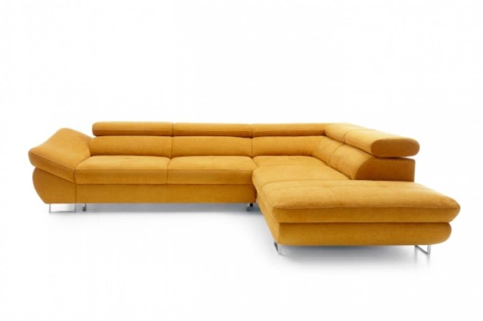Made Polstersofa Sofa Couch 2 Teile, Ecksofa Eckgarnitur Gelb Neu, Europe in Ecksofa L JVmoebel Form