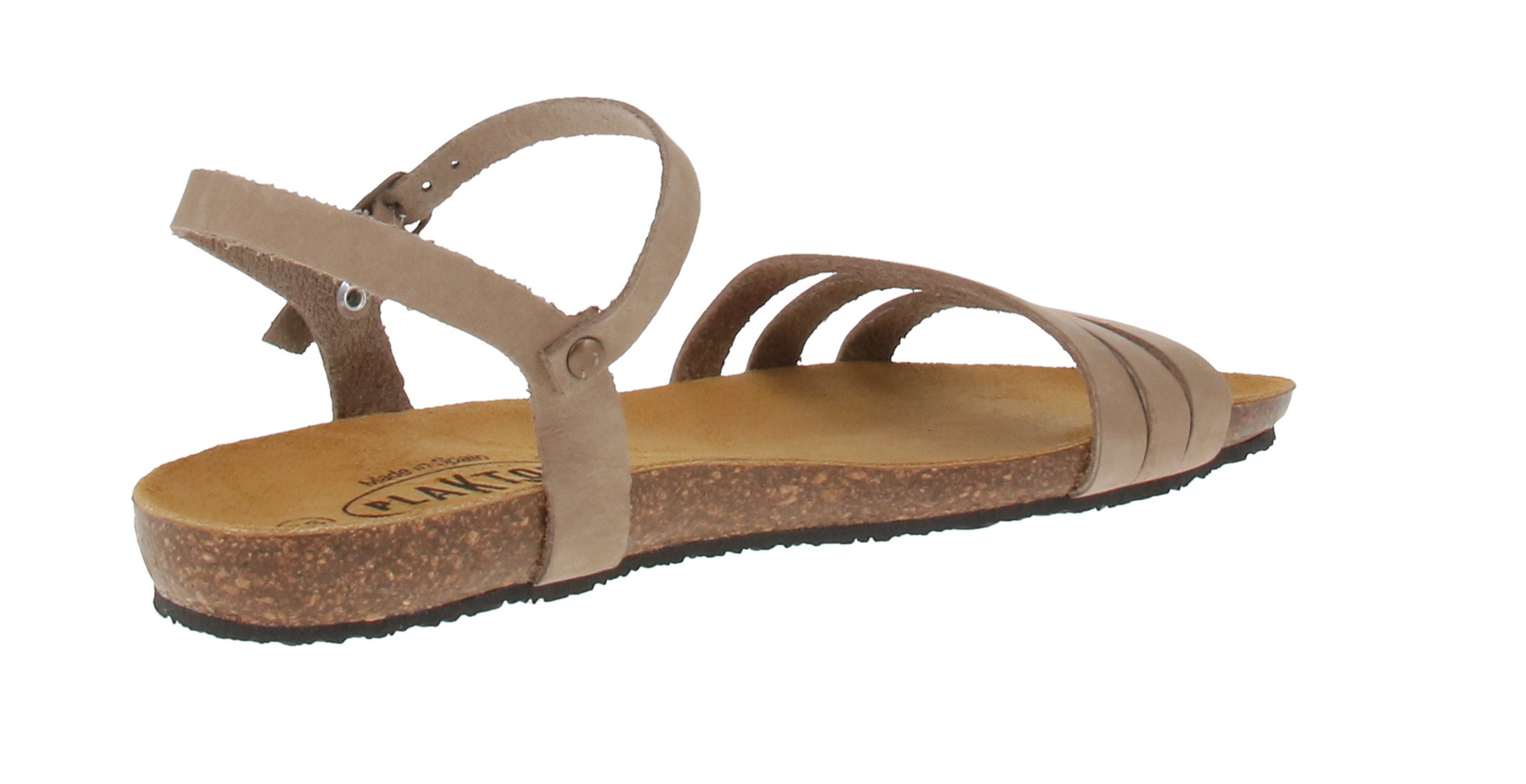 Plakton plakton 575080 Mam Alou Nobuck - Damen Schuhe Sandaletten - Taupe Sandale