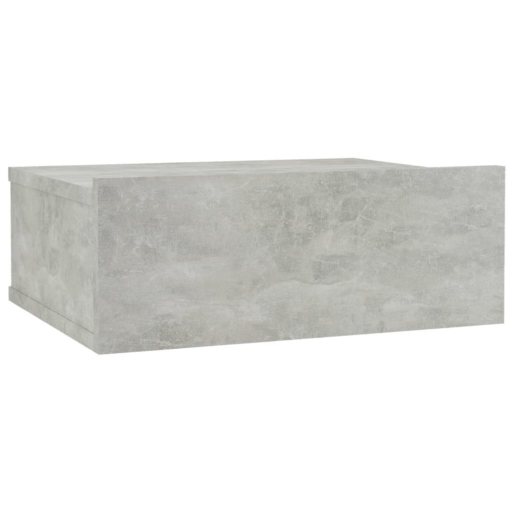 vidaXL Nachttisch NA Hängender Nachttisch Betongrau 40x30x15 cm Spanplatte