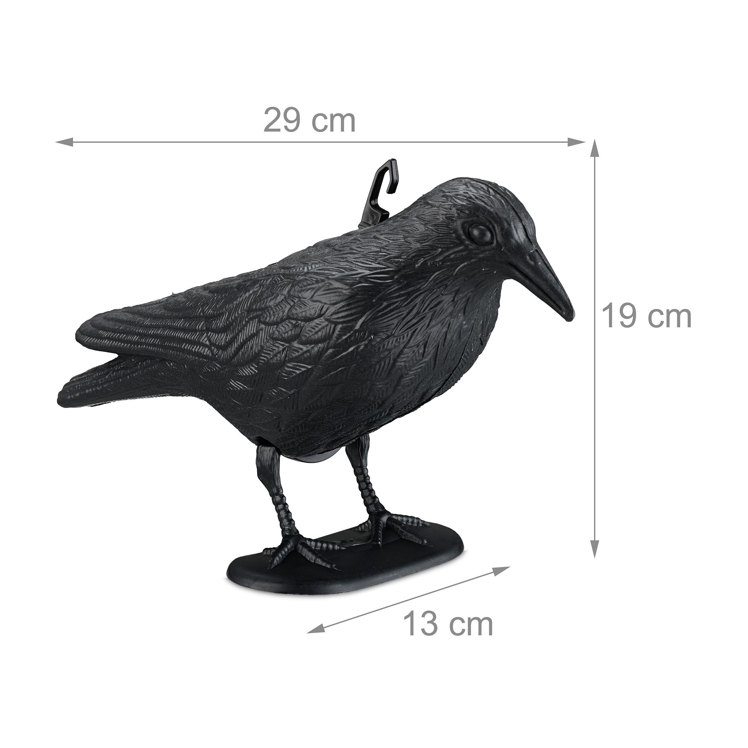 relaxdays Vogelattrappe Vogelschreck Krähe im 4er Set, (4-St., 4er Set) – Bild 4 von 5