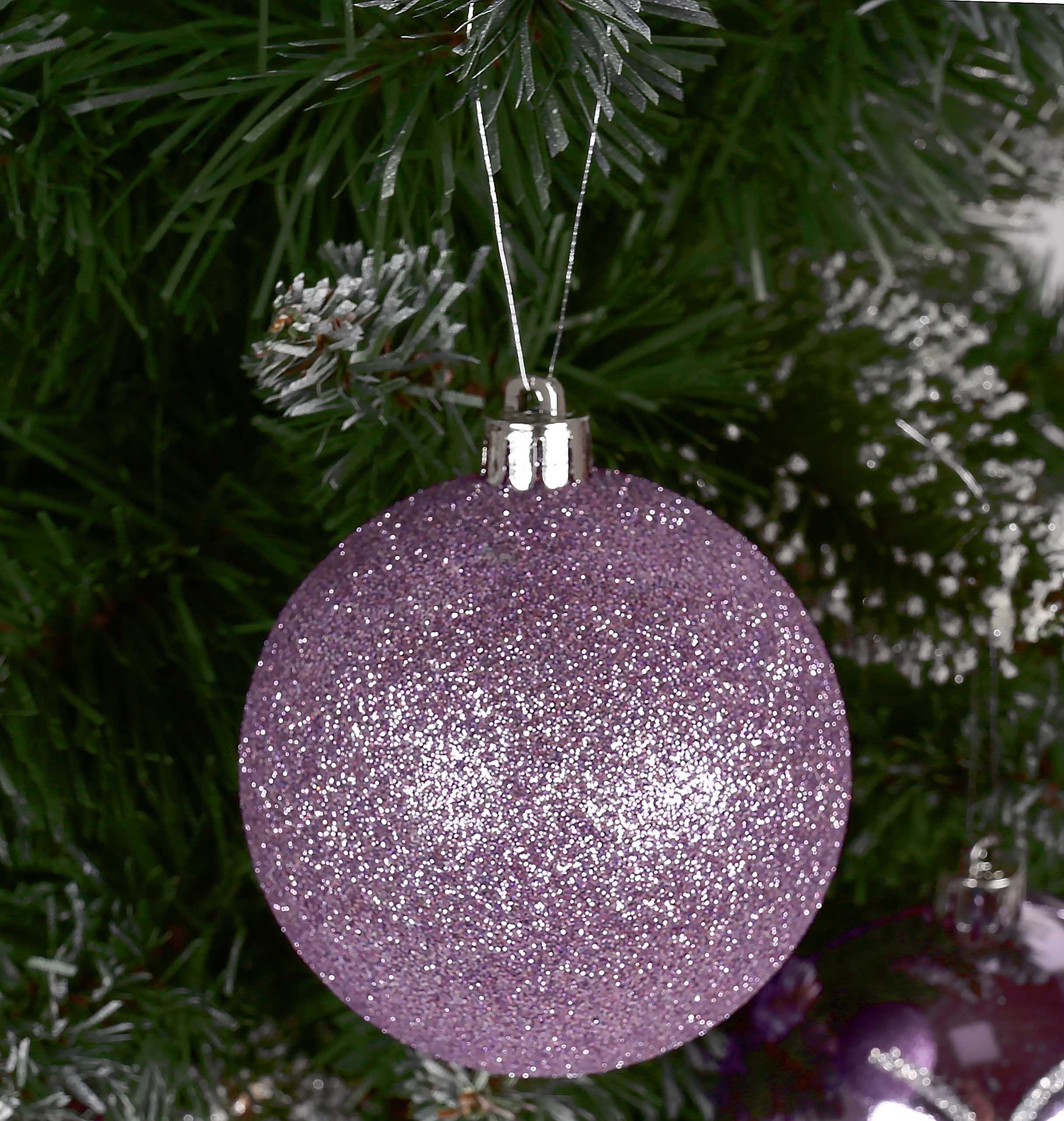 Sarcia.eu Weihnachtsbaumkugel 9 1 Christbaumkugeln Pack Stück Lila aus Kunststoff, 8cm, x