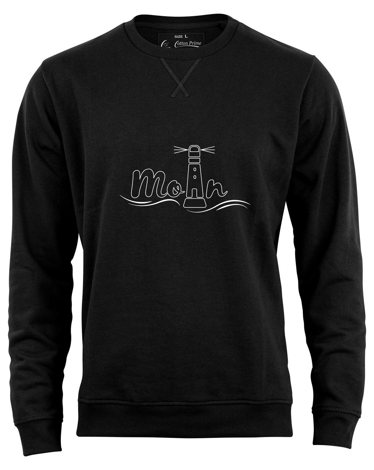 Cotton Prime® Sweatshirt Leuchtturm Moin mit weichem Innenfleece Schwarz | Sweatshirts