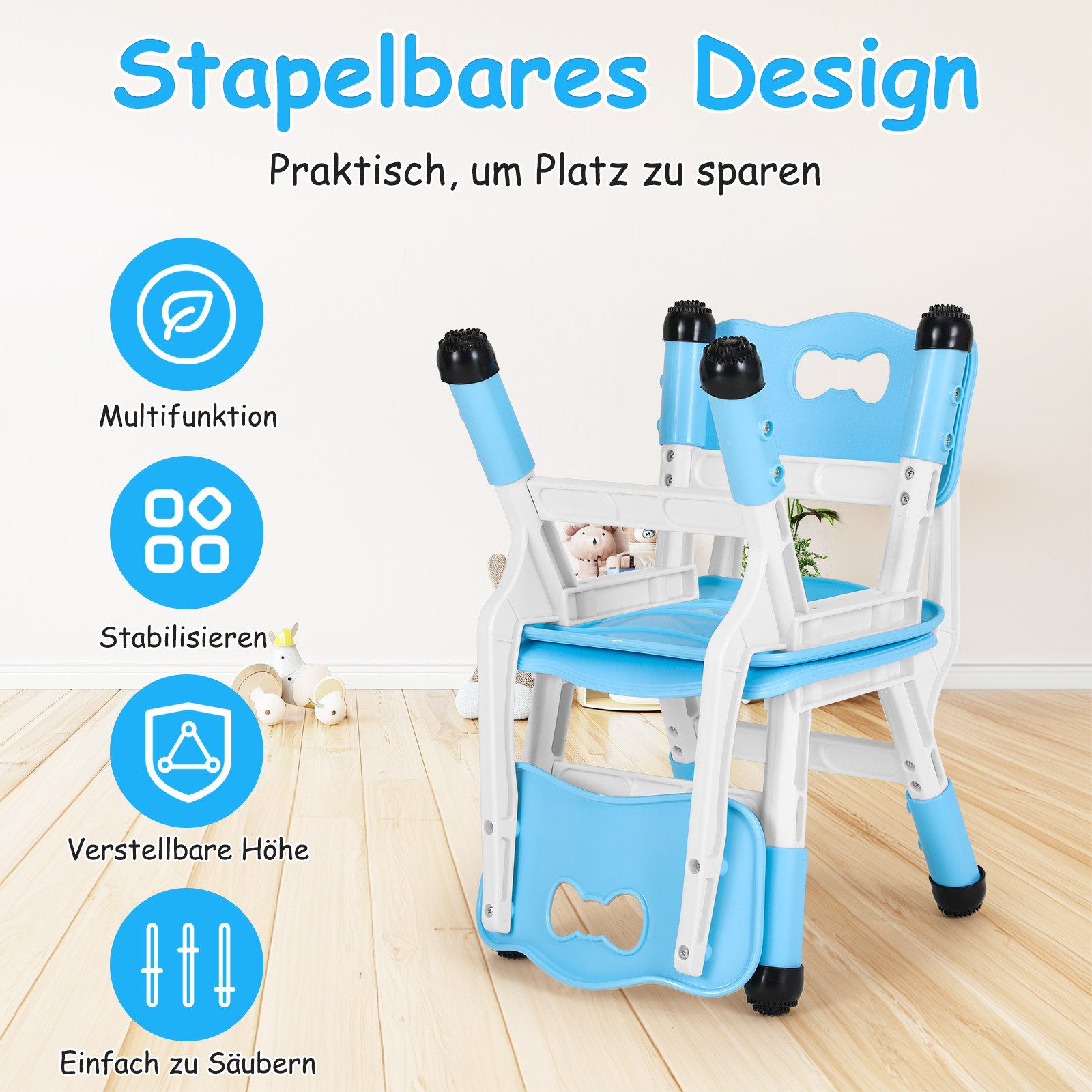 TLGREEN Kindersitzgruppe 2PCS Kinder Schreibtischstuhl Höhenverstellbar, günstig online kaufen