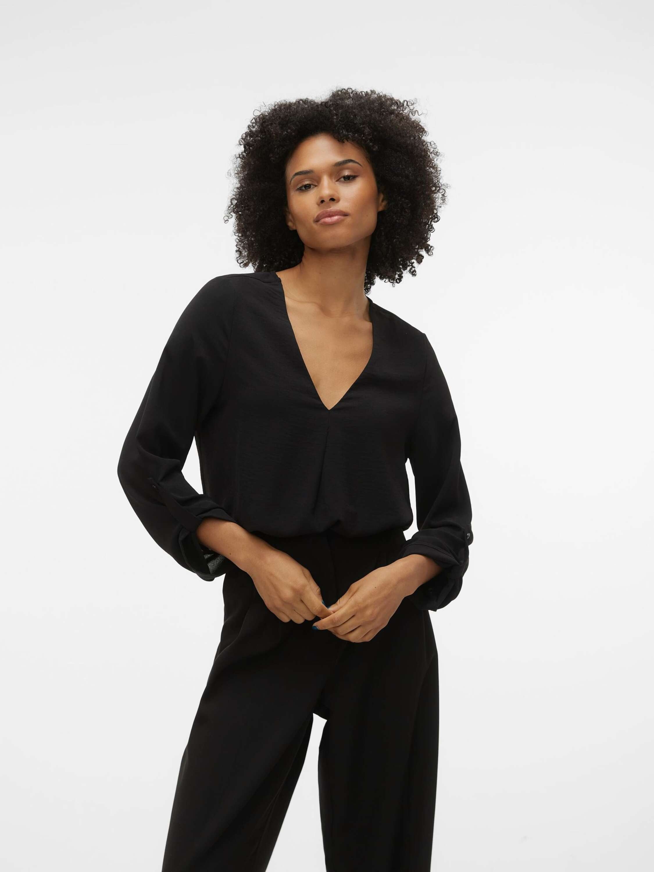 Vero Moda Kurzarmbluse Kas (1-tlg) Falten günstig online kaufen