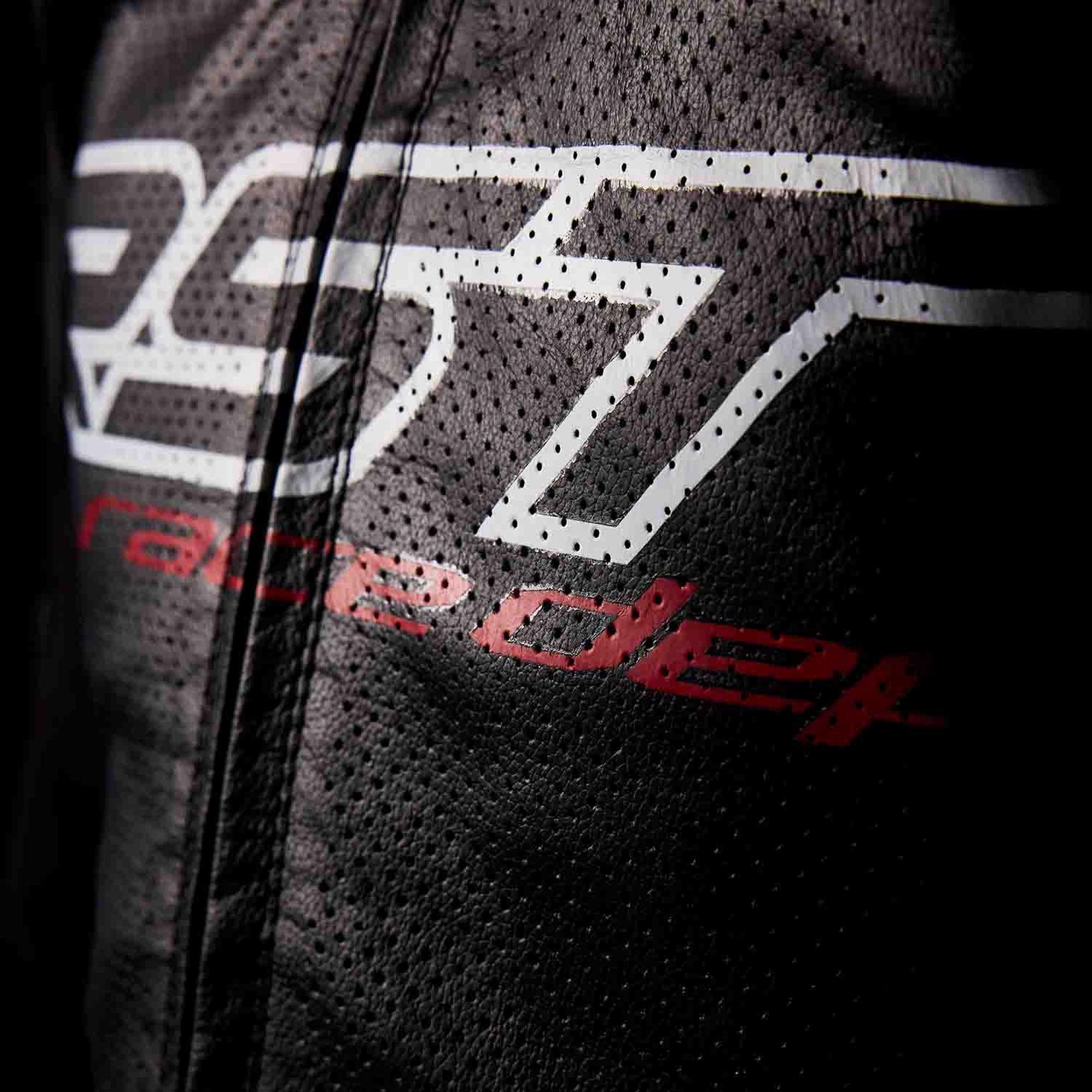 RST Motorradkombi Race Dept V4.2 D3O Airbag perforierte 1-Teiler Motorrad Lederkombi Airbag integriert,Rückenprotektor enthalten,Ellenbogenprotektoren