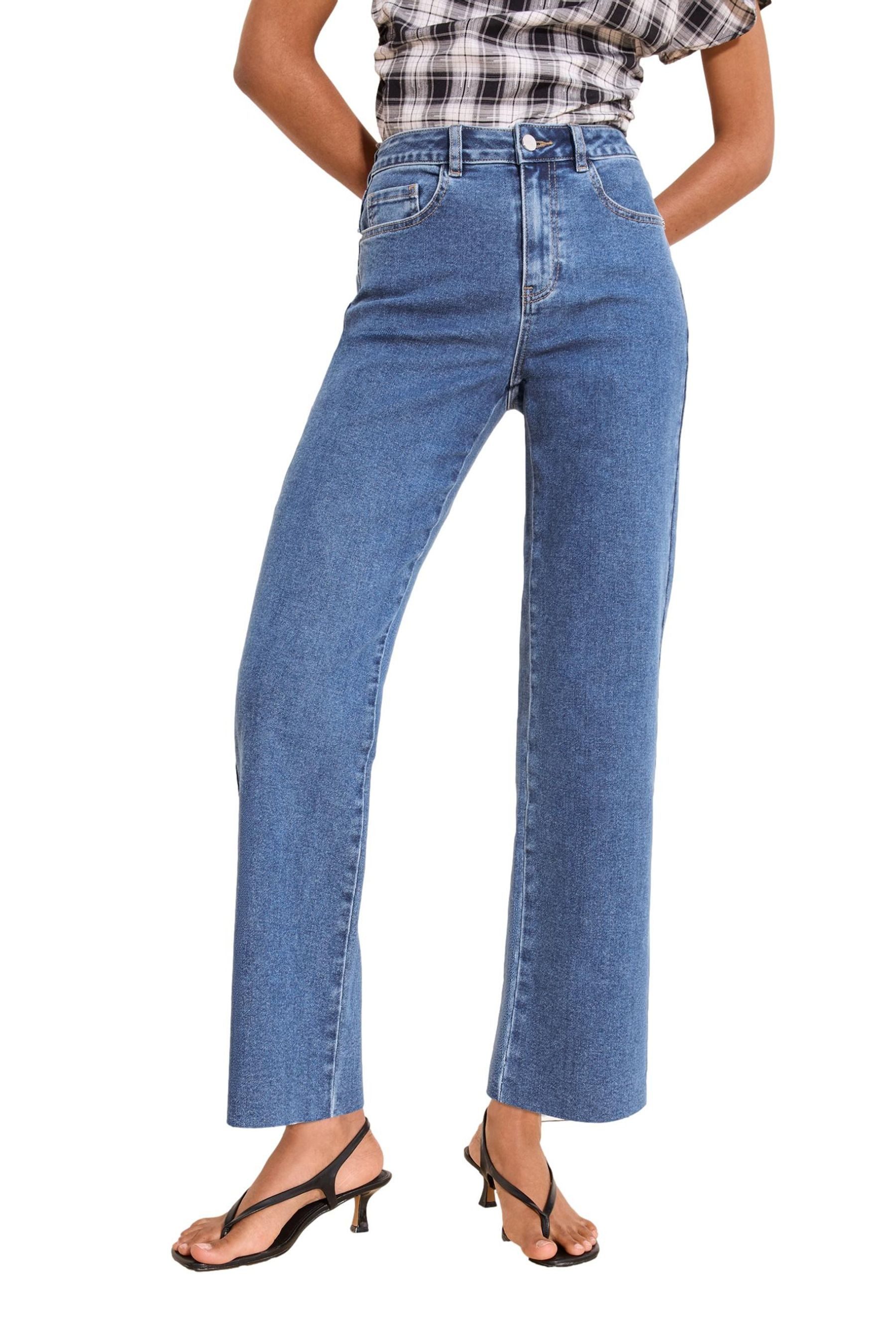 Weite Jeans Lipsy Verkürzte Jeans mit weitem Bein, Regular