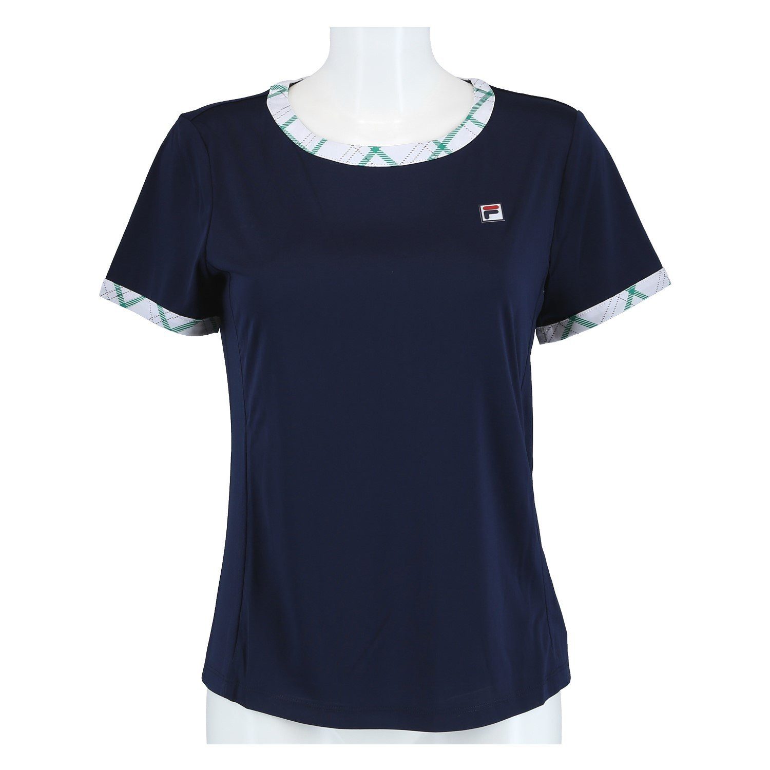Fila Tennisshirt Yamila (angenehmes Tragegefühl) navyblau/weiss/grün Damen