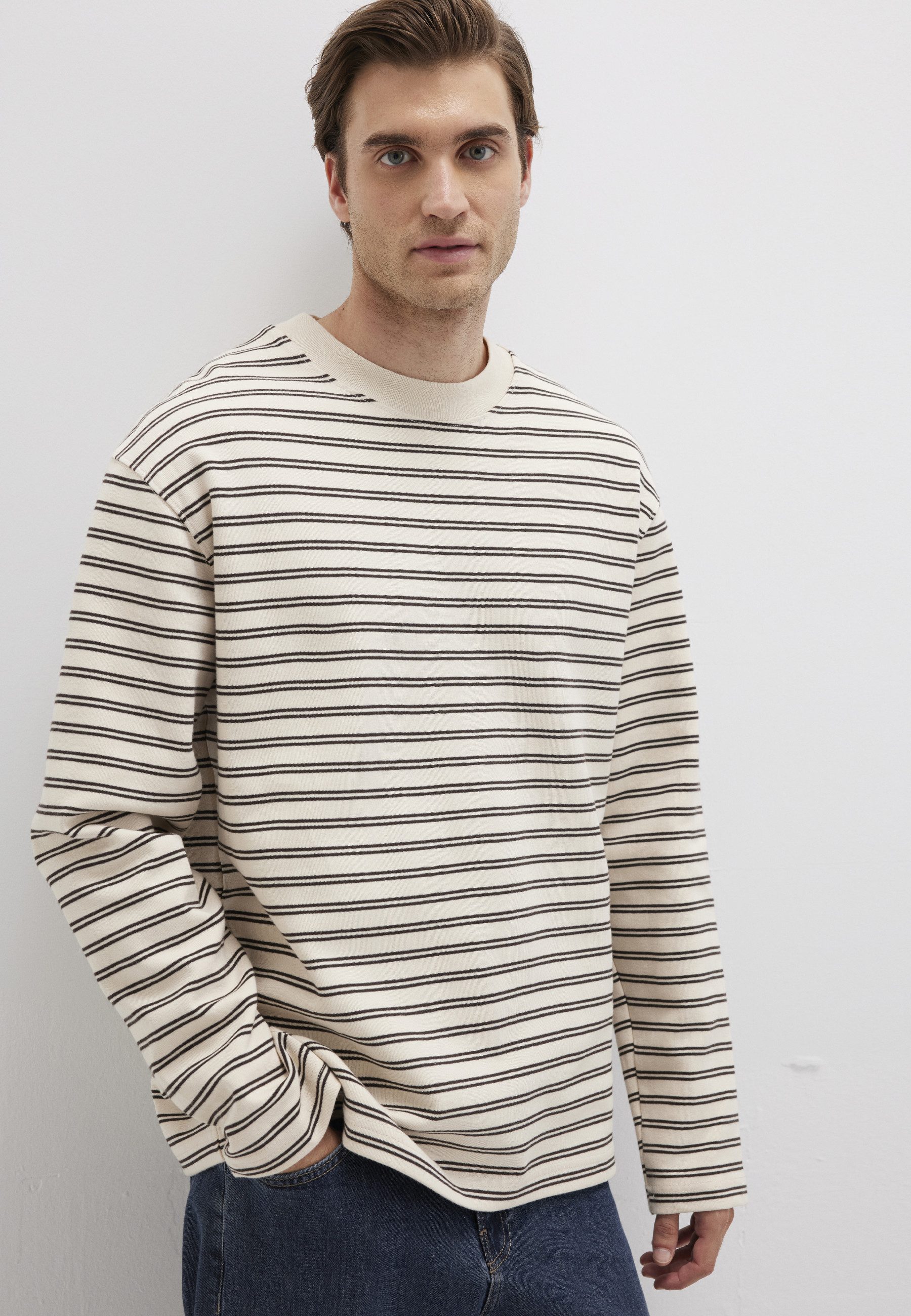 Mavi Длинные STRIPE SWEATSHIRT Premium Crew Neck mit Streifen