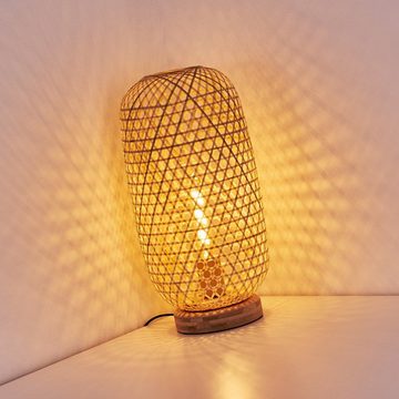 hofstein Tischleuchte »Bergeggi« 1-flammige Tischlampe aus Bambus in Natur, ohne Leuchtmittel, Lichteffekt u. An-/Ausschalter, E27
