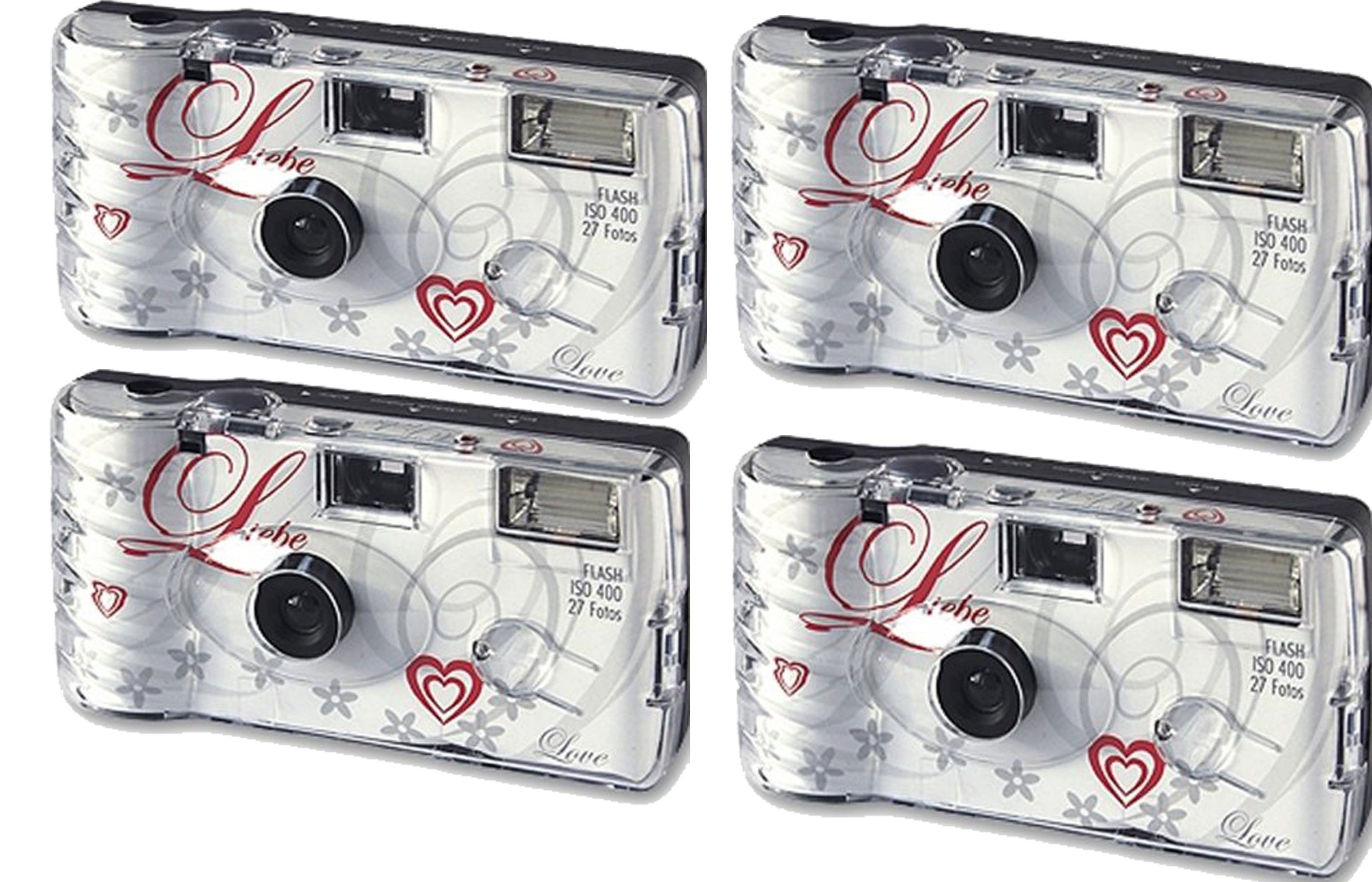 TopShot 4x Einwegkamera Hochzeit Liebe Einwegkamera