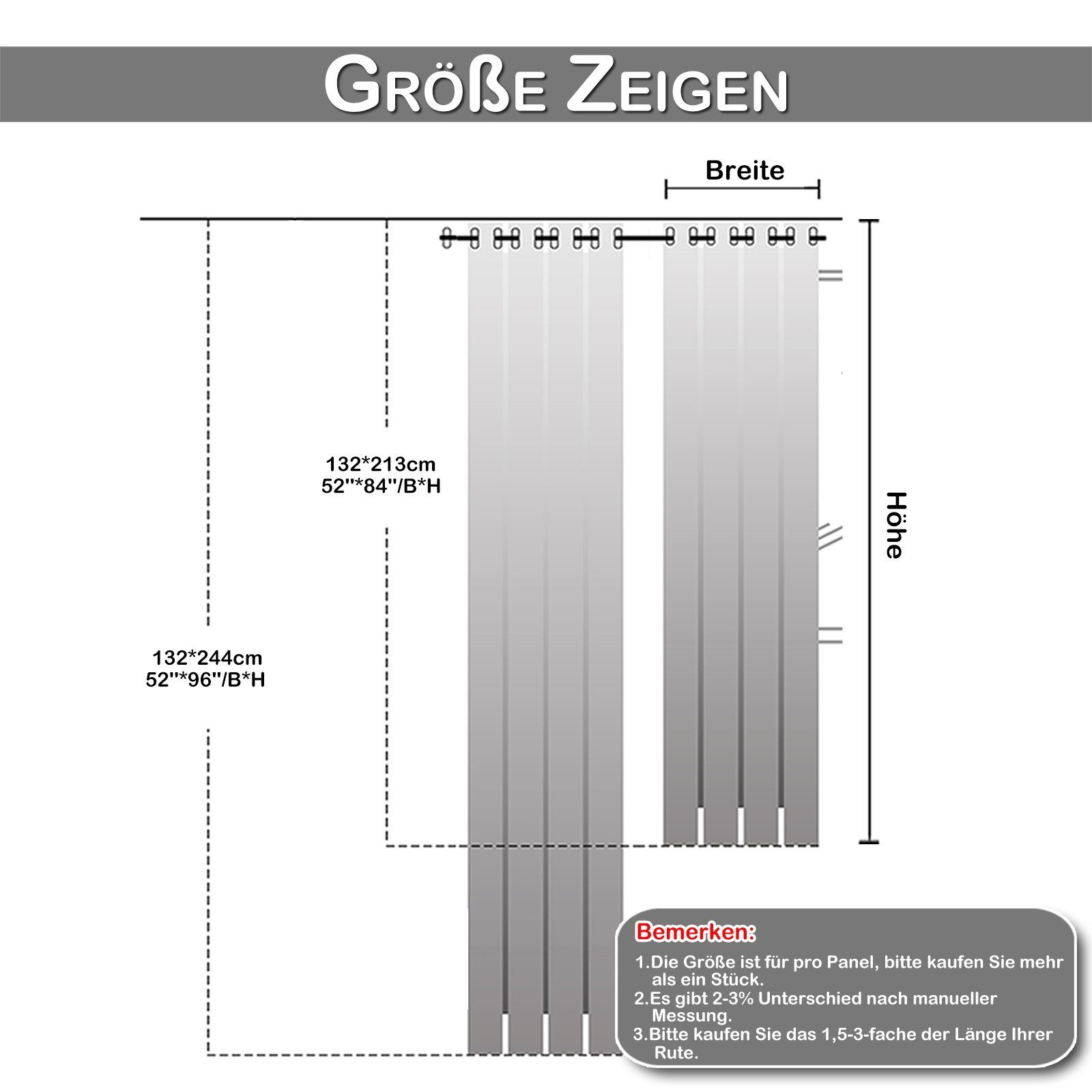 Wasserabweisend,für St), (2 Sunicol, Sonnenschutz Balkon, Vorhang BXH:132x213cm,132x244cm Gardine Außenvorhang Outdoor