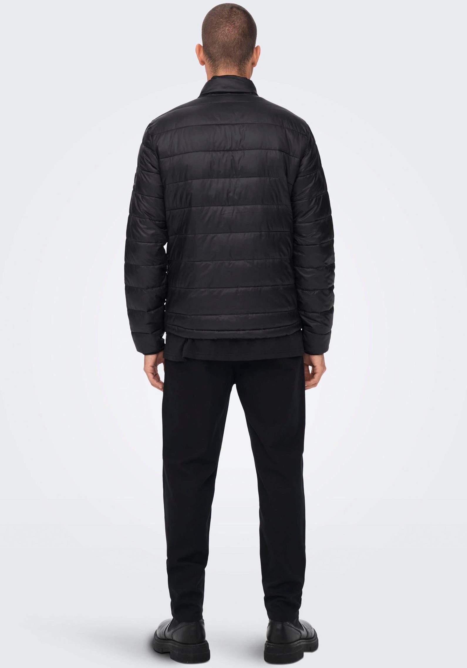 ONSCARVEN & SONS QUILTED PUFFER Black NOOS OTW Steppjacke ONLY